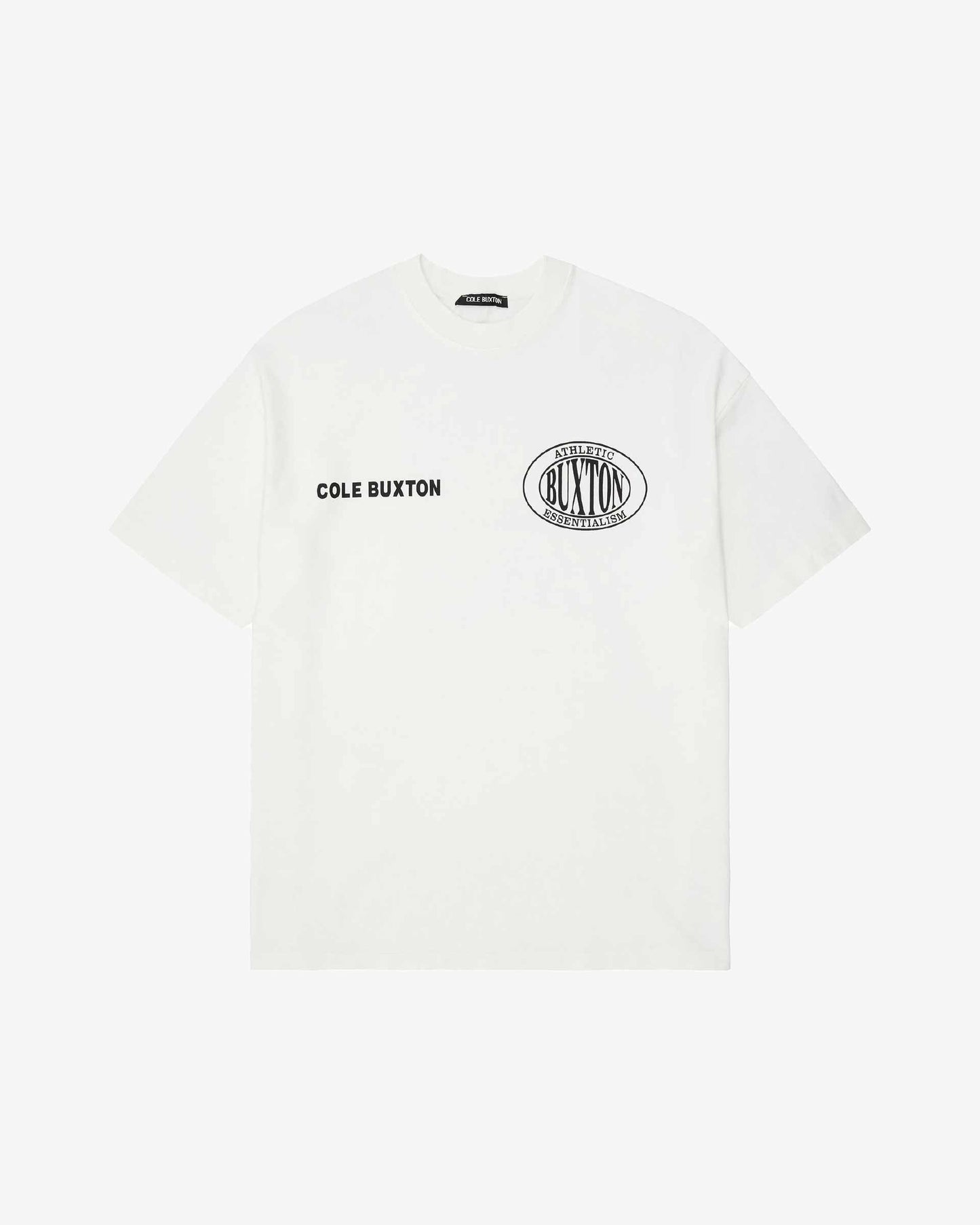 Cole Buxton | Double Logo Sports T-Shirt | Unisex | Cotton | Vintage White