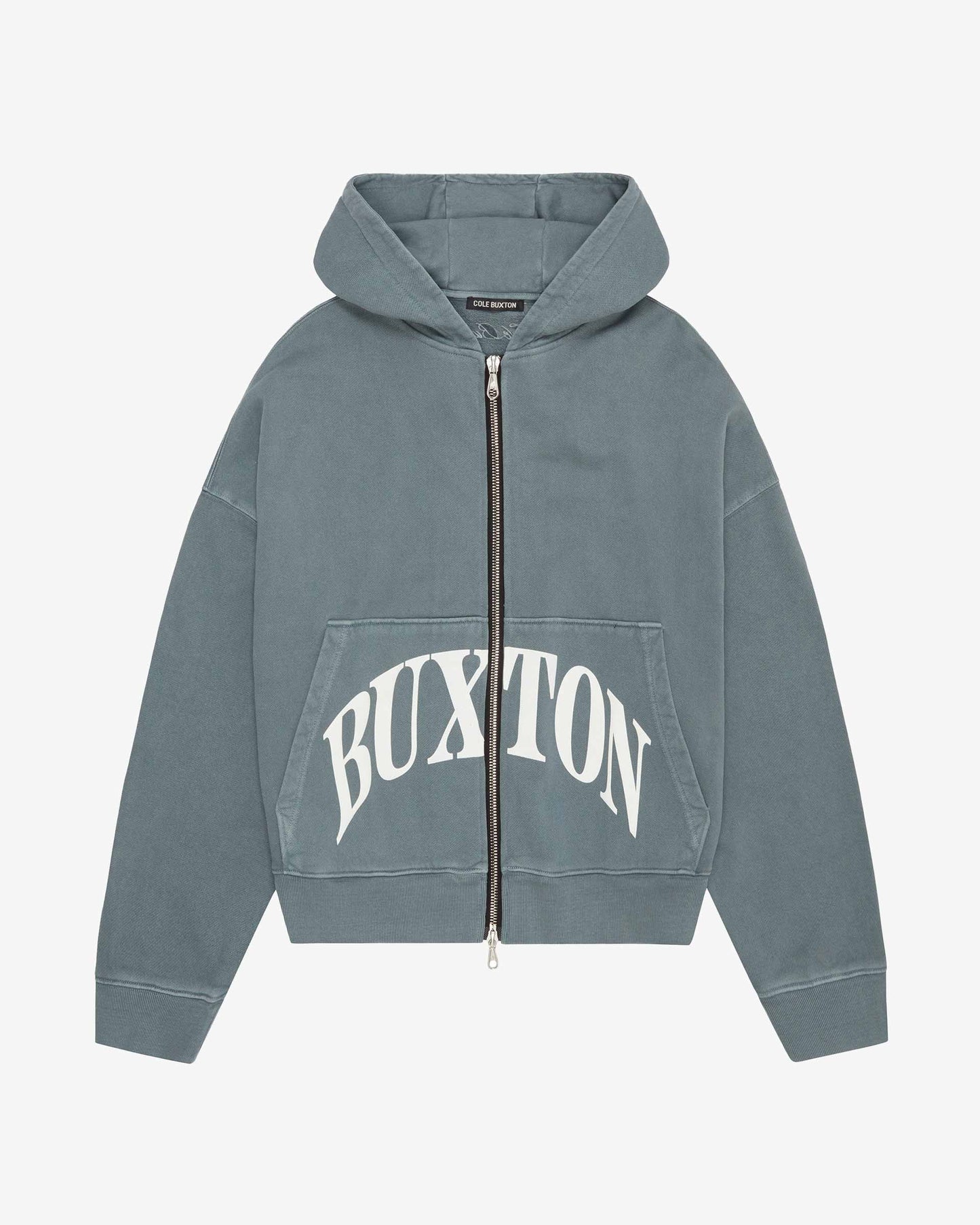 HEAVYWEIGHT CROPPED LOGO ZIP HOODIE