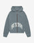 Cole Buxton | Heavyweight Cropped Logo Zipped Hoodie | Cotton | Washed Green