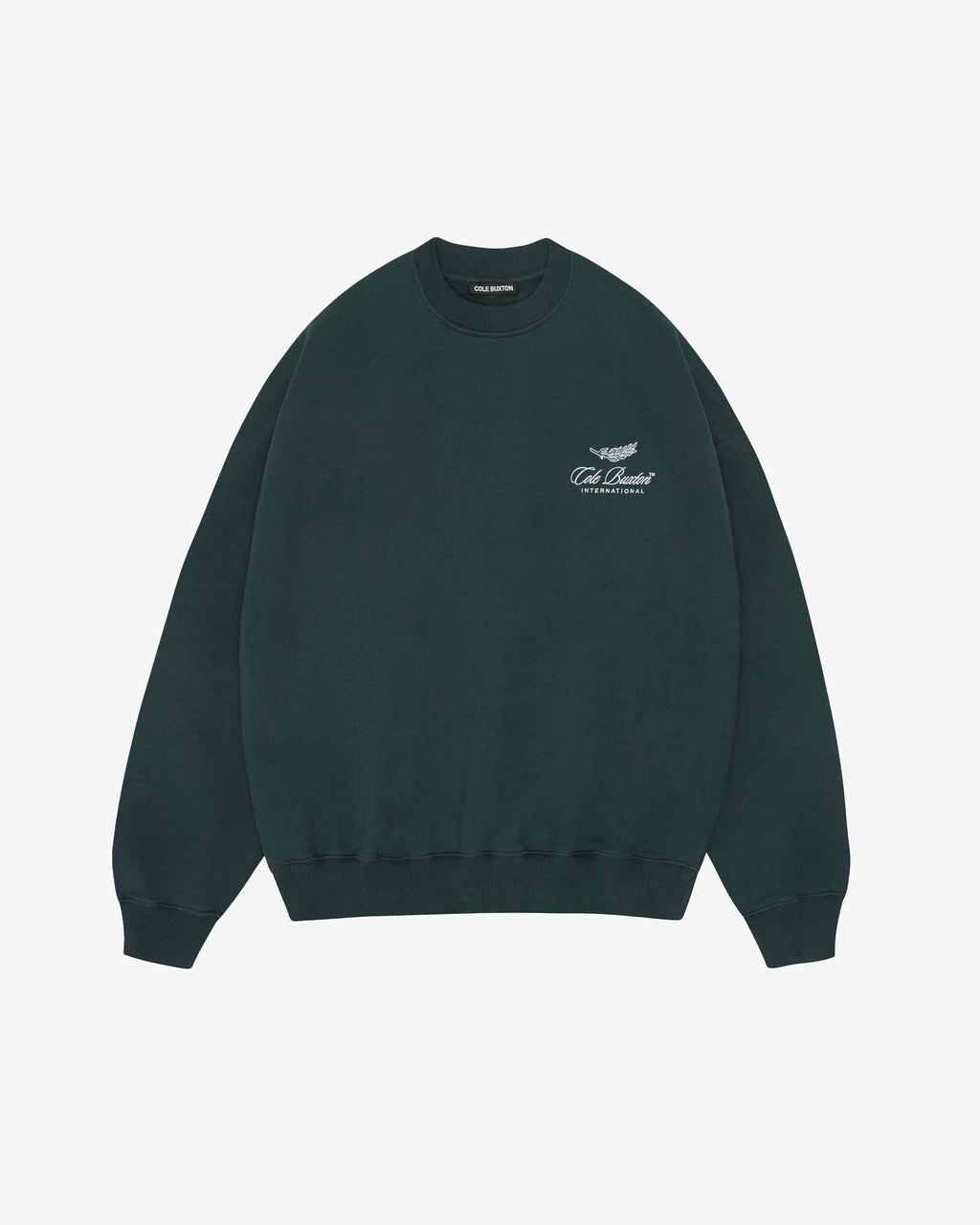 Cole Buxton | International Sweatshirt | Mens | Cotton | Forest Green