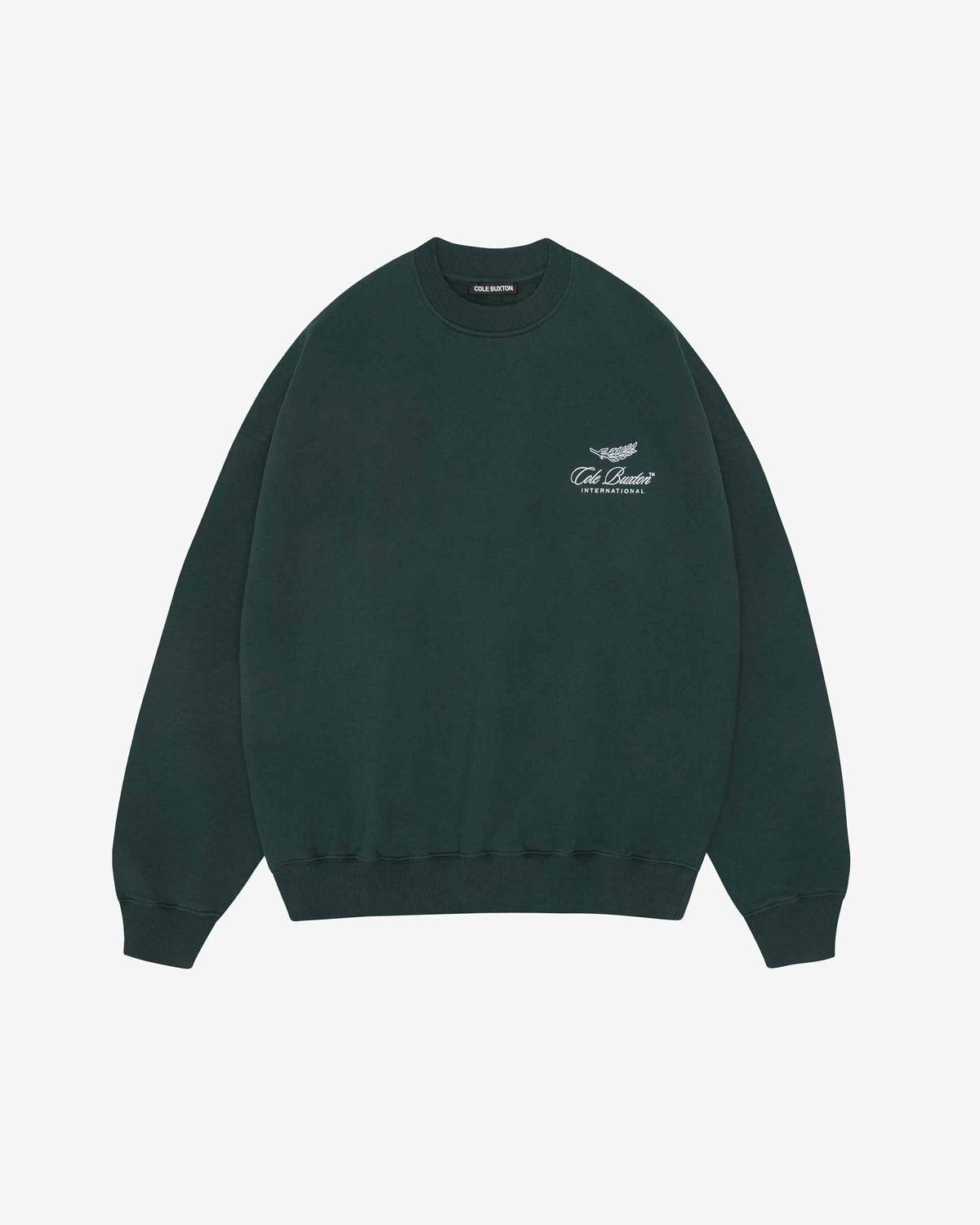 Cole Buxton | International Sweatshirt | Mens | Cotton | Forest Green