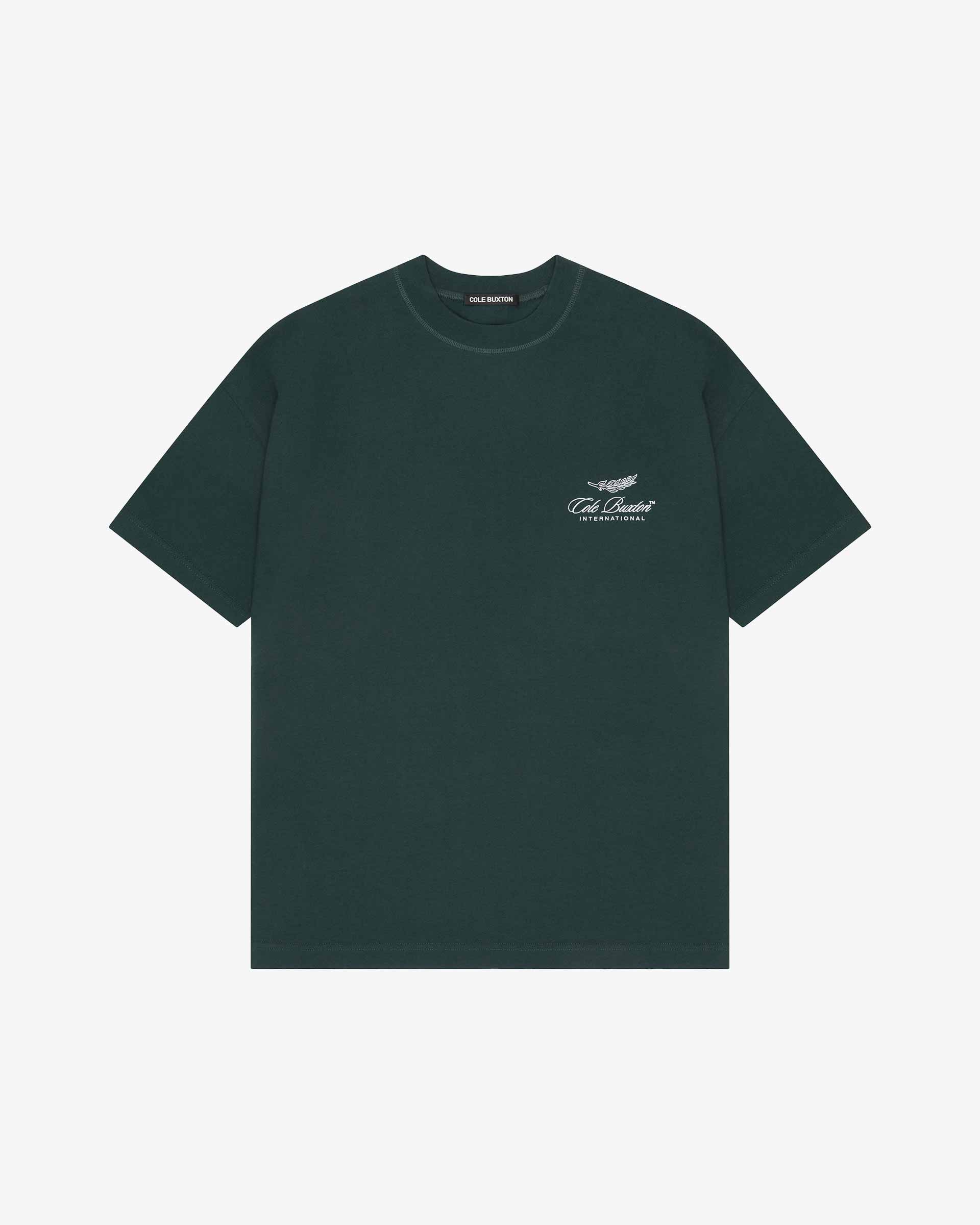 Cole Buxton | International T-Shirt | Mens | Cotton | Forest Green