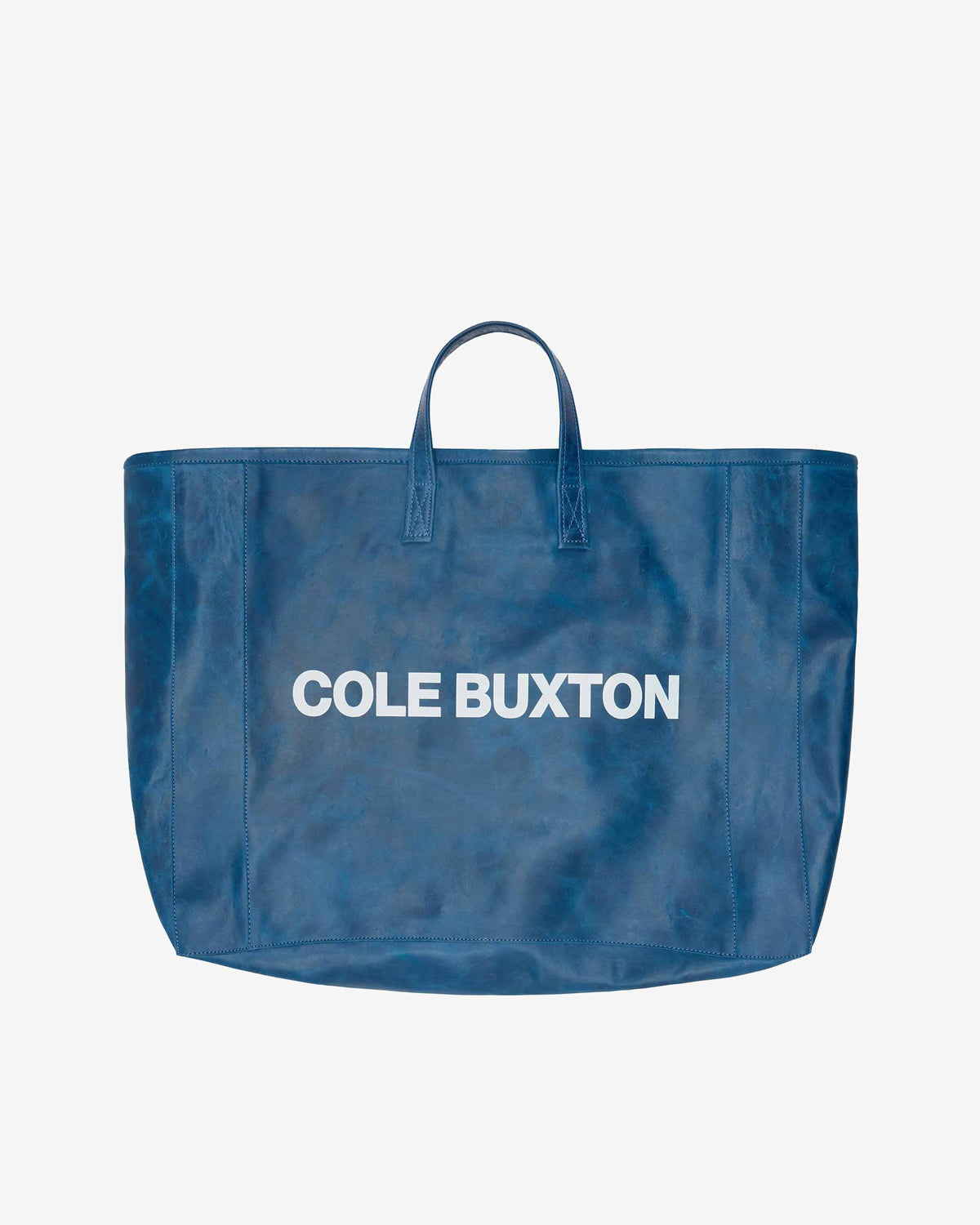 Cole Buxton | Large Leather Tote Bag | Unisex | Leather | Blue