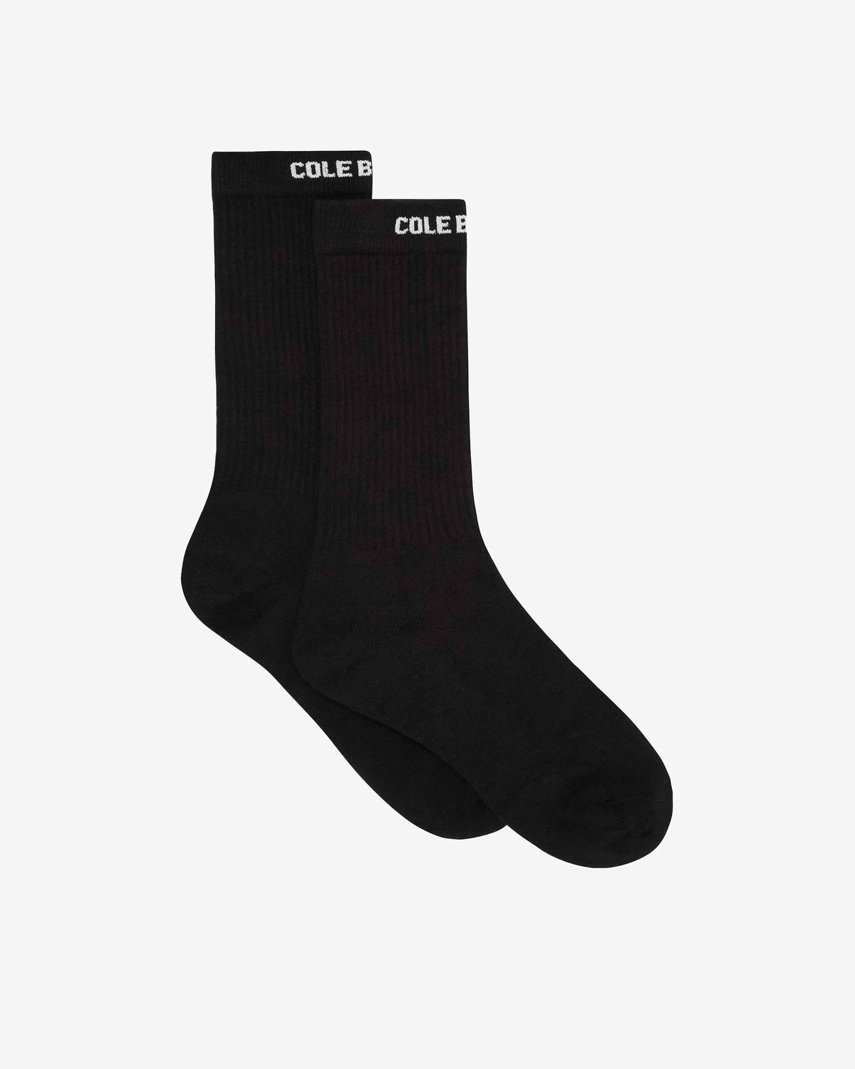 Cole Buxton | Sports Socks Ribbed | Mens | Cotton | One Size Fits All | Black
