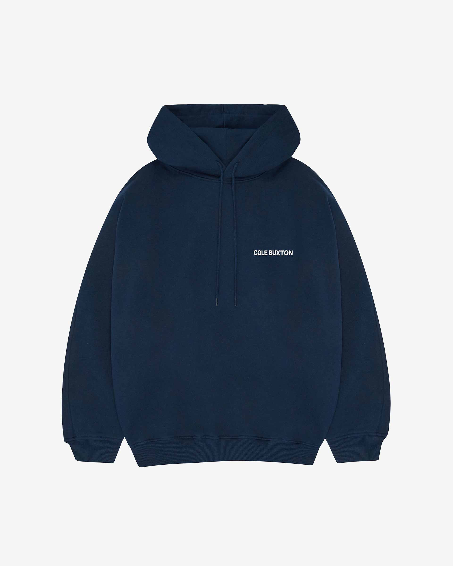 Cole Buxton | Sportswear Hoodie | Mens | Cotton | Navy Blue