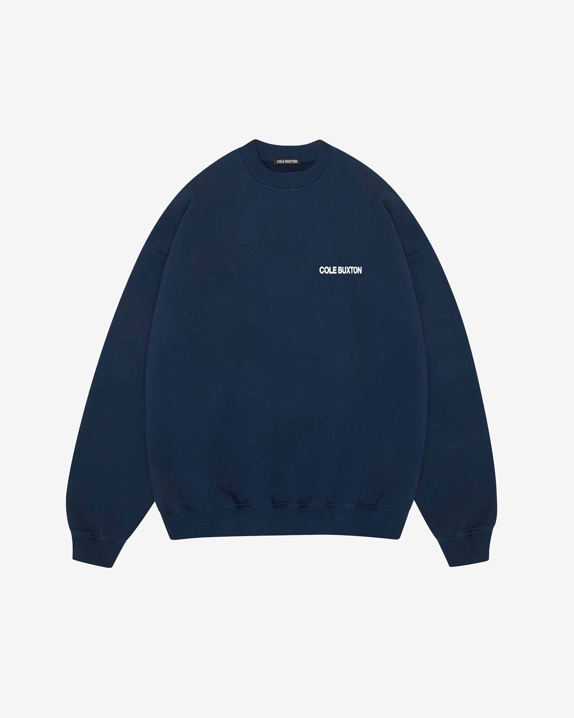Cole Buxton | Sportswear Sweatshirt | Mens | Cotton | Navy Blue