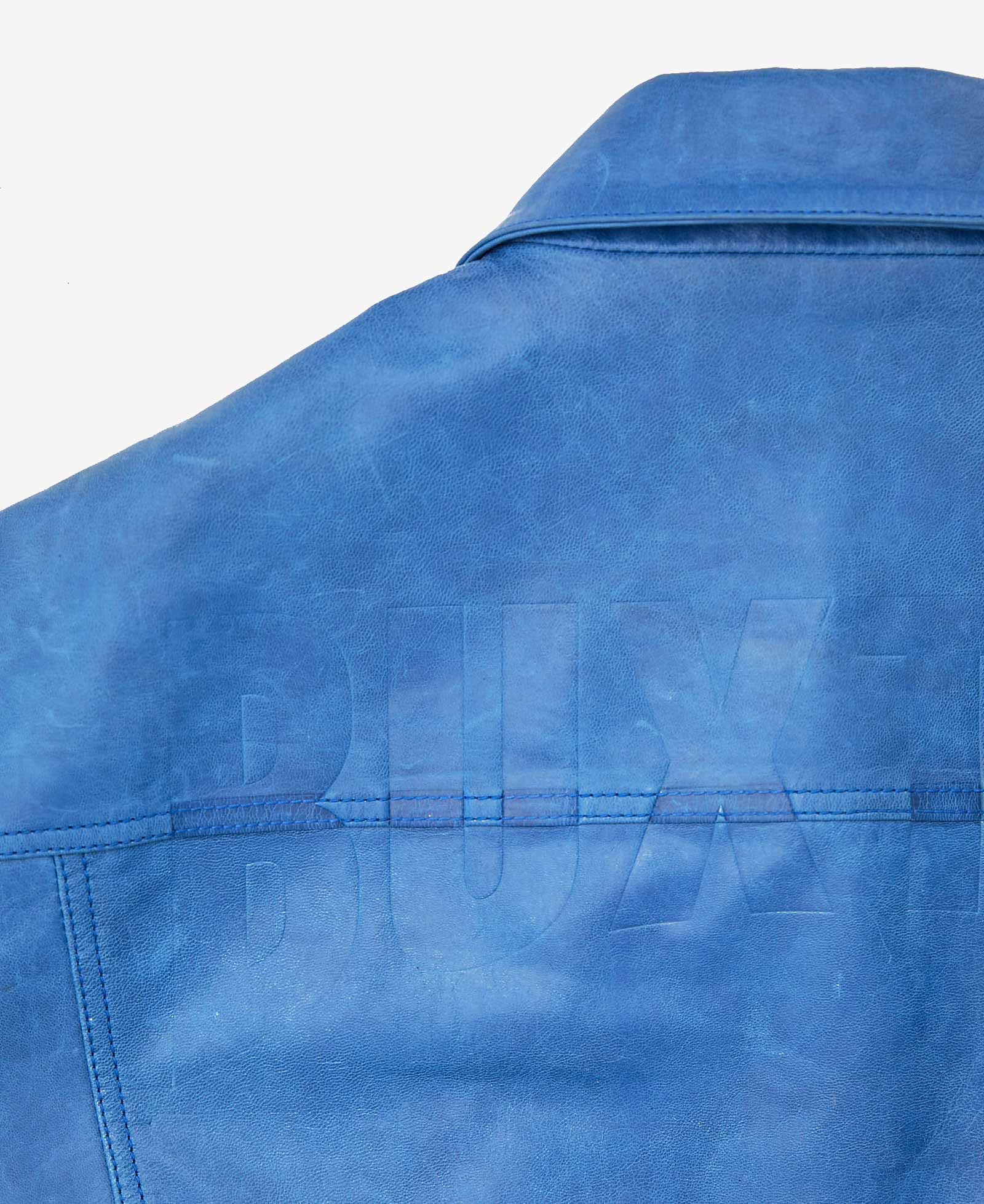 Cole Buxton | Leather Trucker Jacket | Mens | Leather | Blue