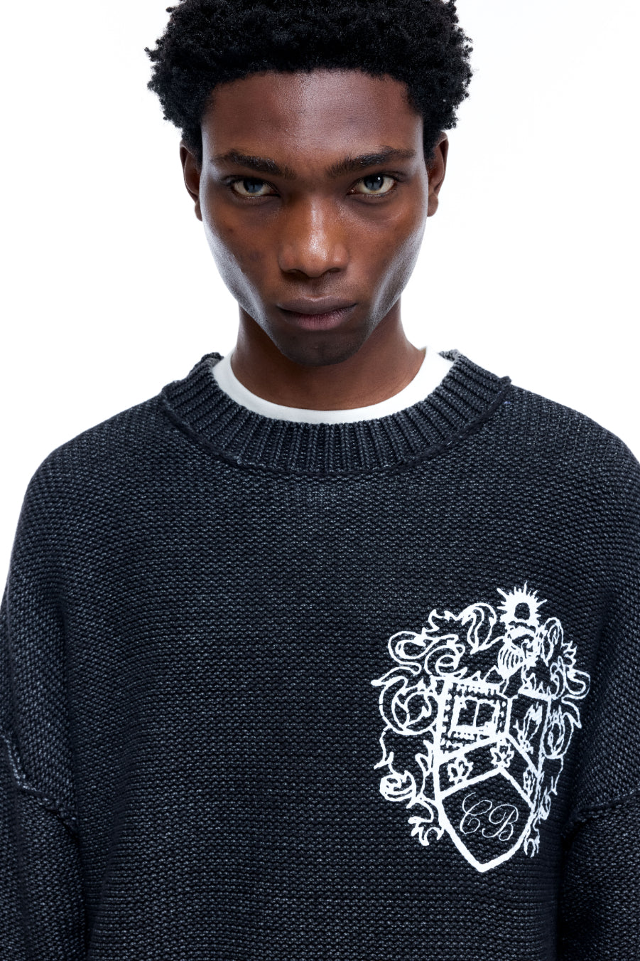 COLLEGIATE CREST KNIT SWEATER