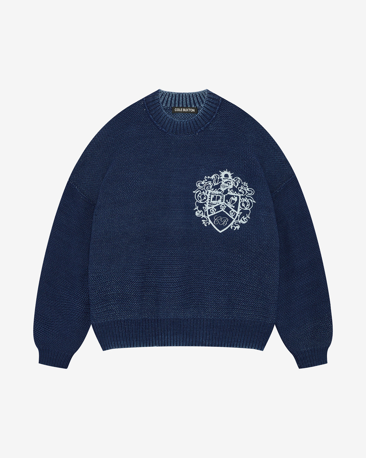 COLLEGIATE CREST KNIT SWEATER