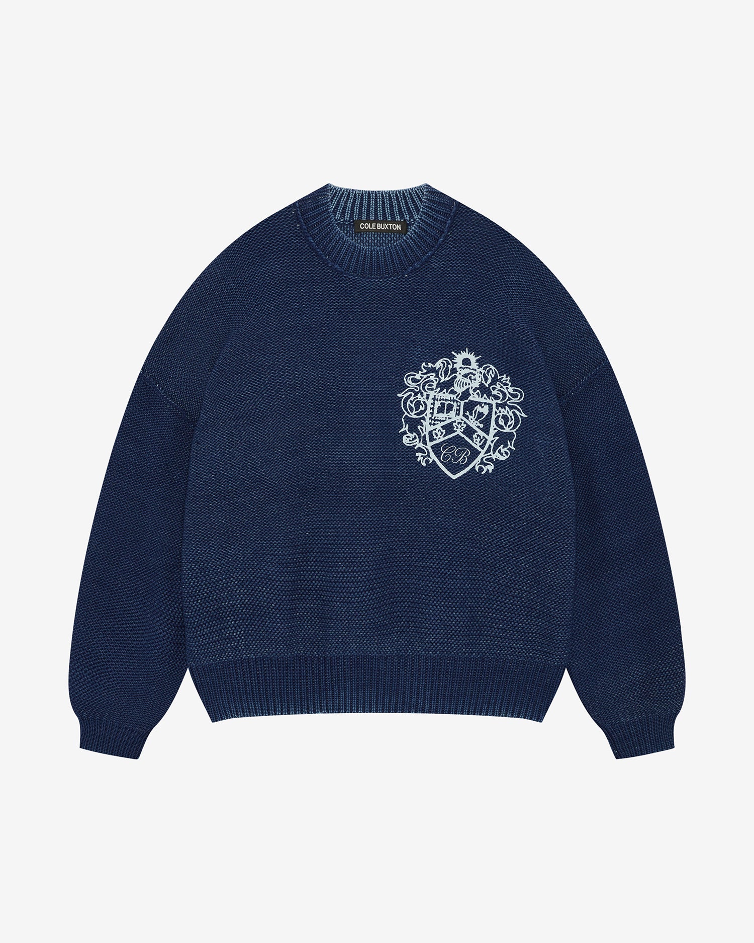 COLLEGIATE CREST KNIT SWEATER