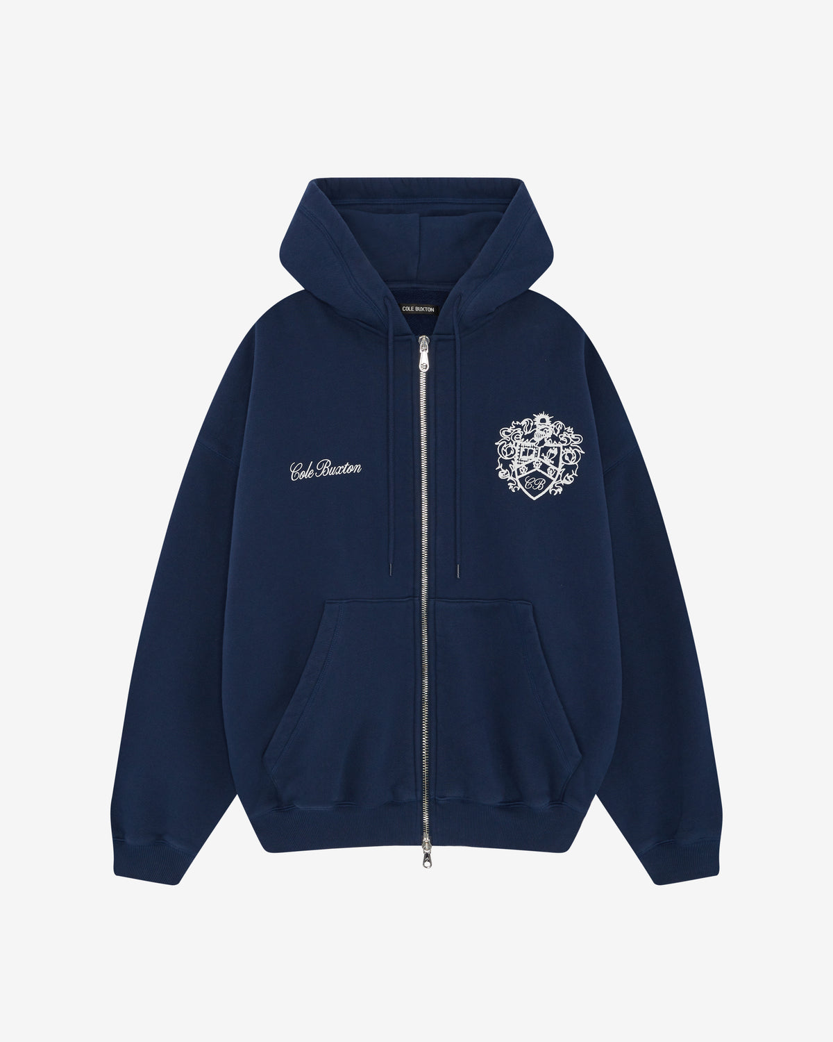 COLLEGIATE CREST ZIPPED HOODIE