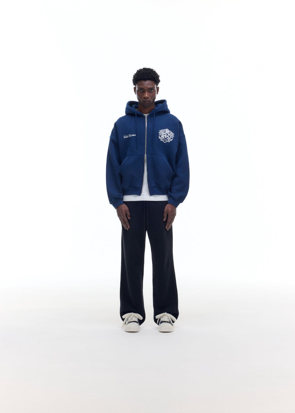 COLLEGIATE CREST ZIPPED HOODIE