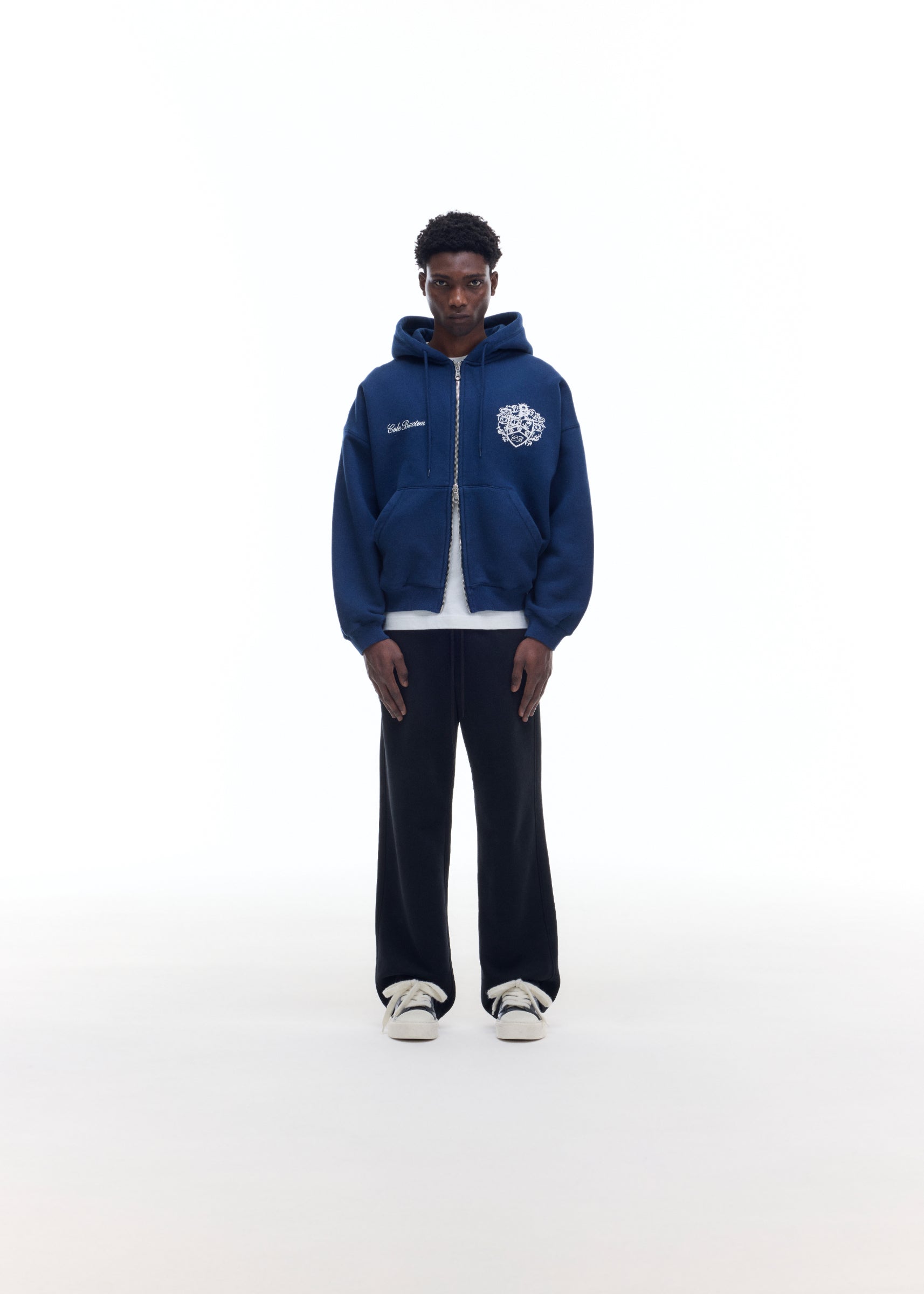 COLLEGIATE CREST ZIPPED HOODIE