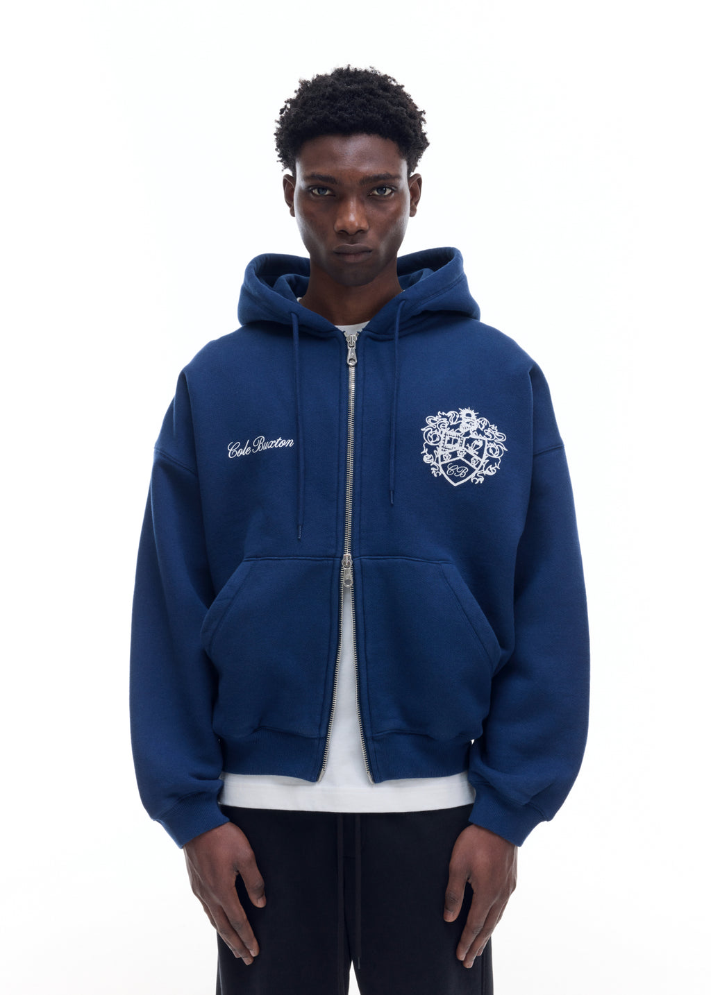 COLLEGIATE CREST ZIPPED HOODIE