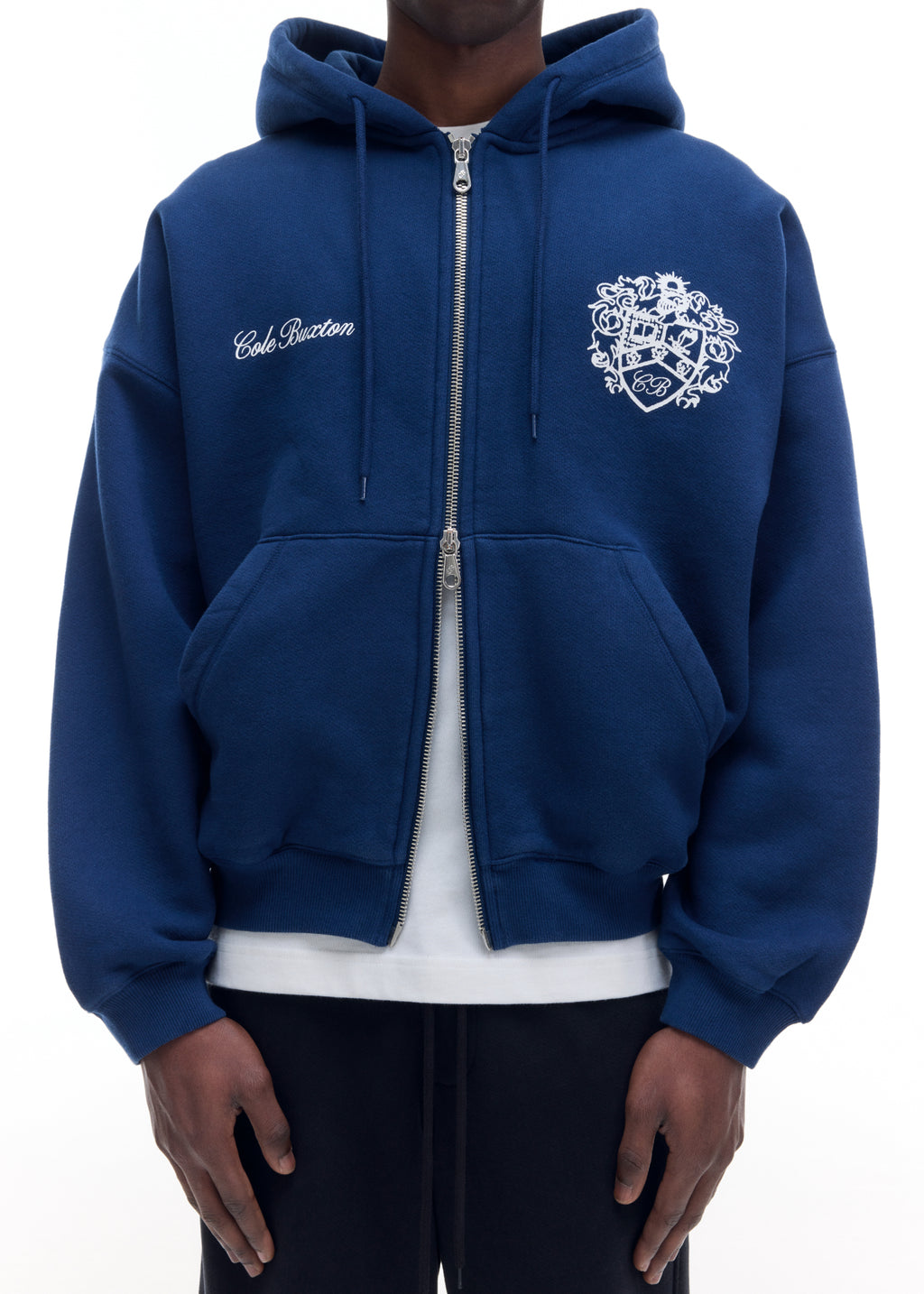 COLLEGIATE CREST ZIPPED HOODIE