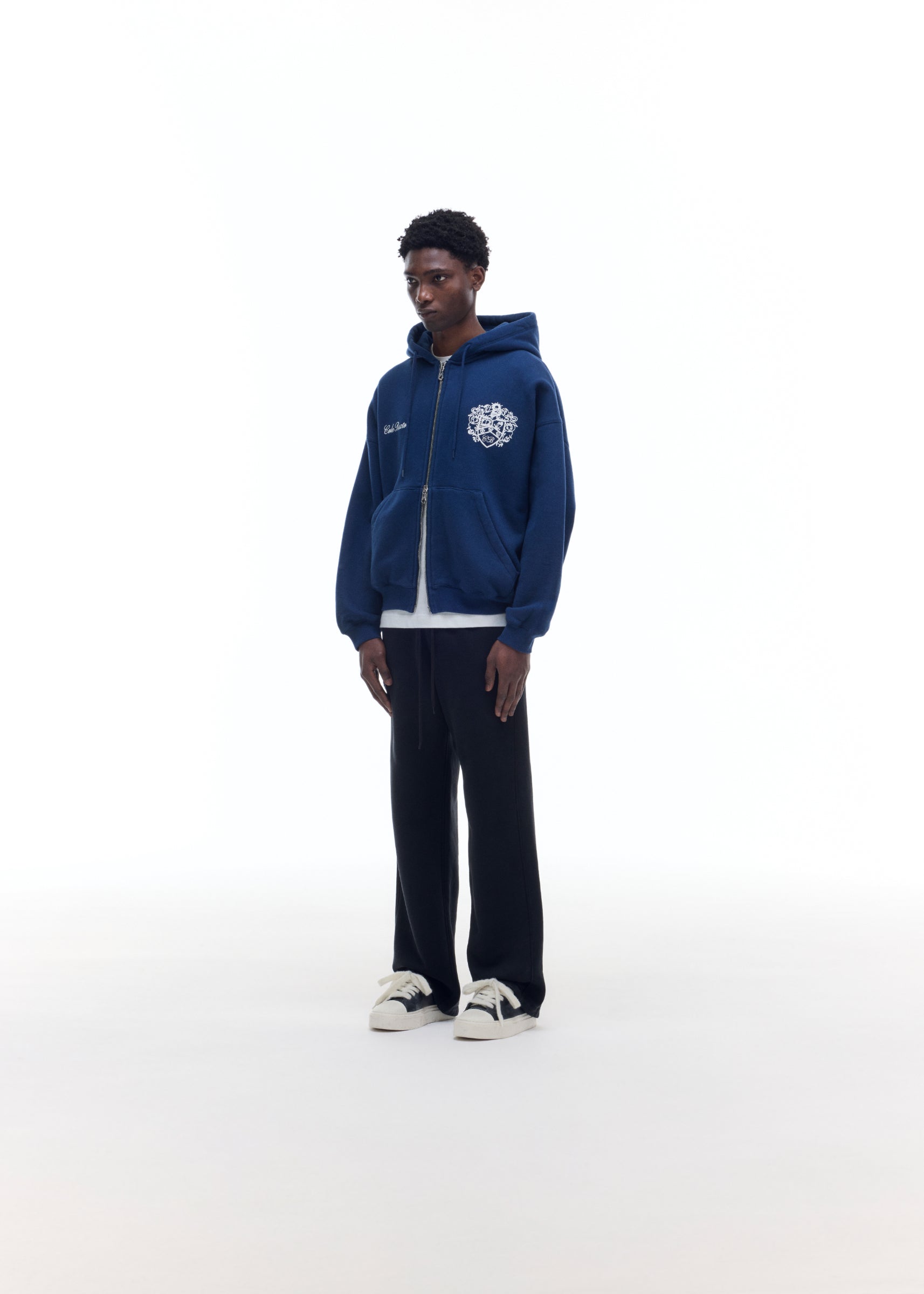 COLLEGIATE CREST ZIPPED HOODIE