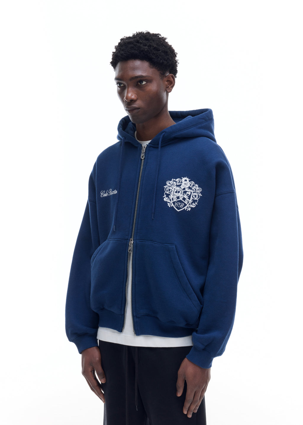 COLLEGIATE CREST ZIPPED HOODIE