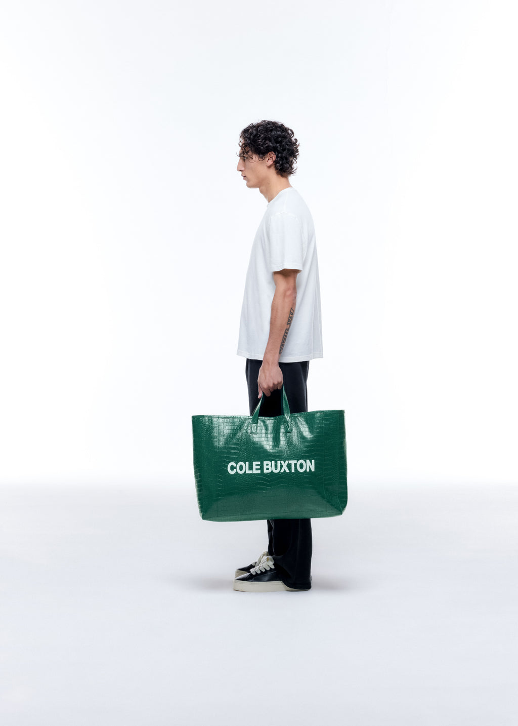 CROC LEATHER TOTE BAG