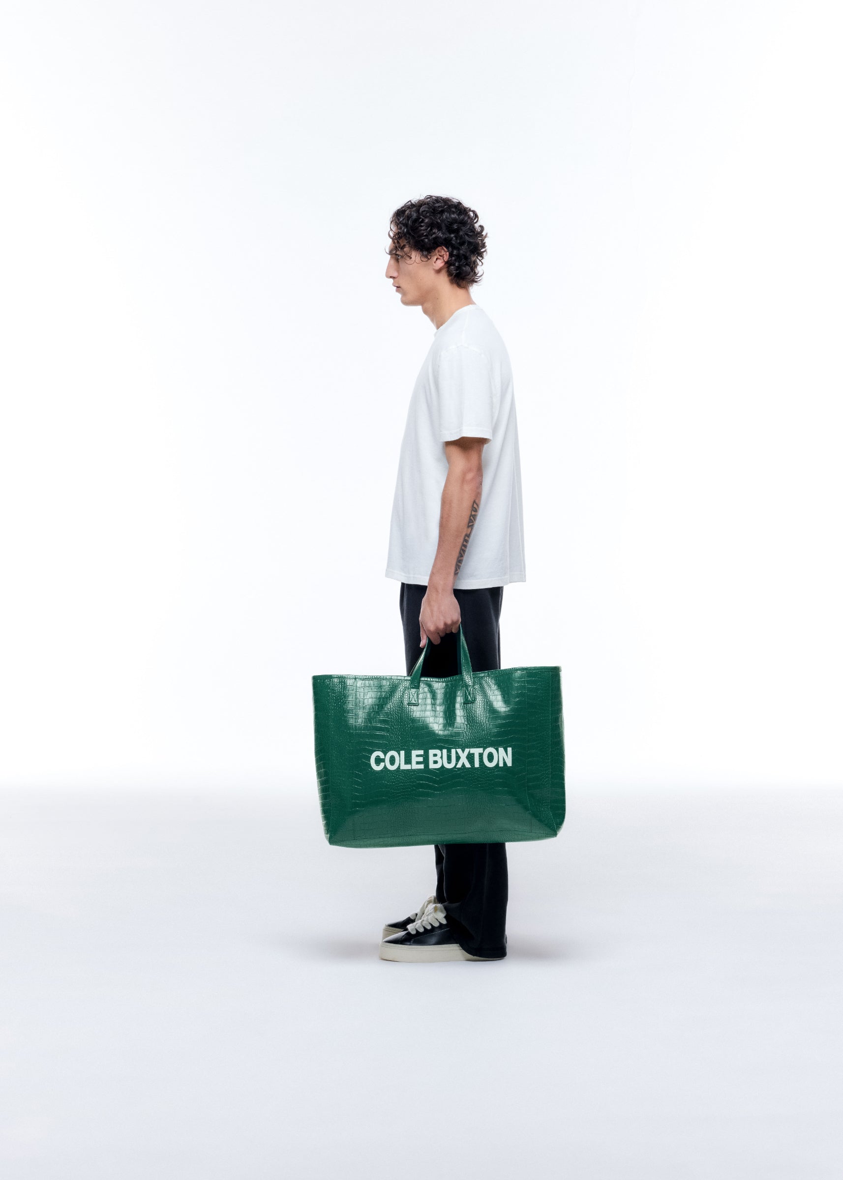 CROC LEATHER TOTE BAG