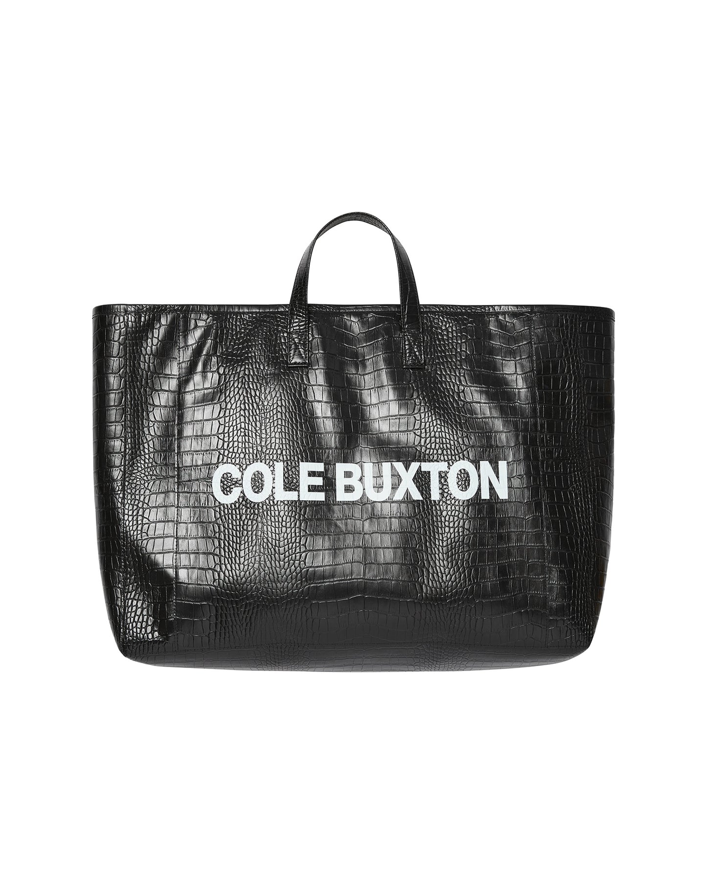 CROC LEATHER TOTE BAG