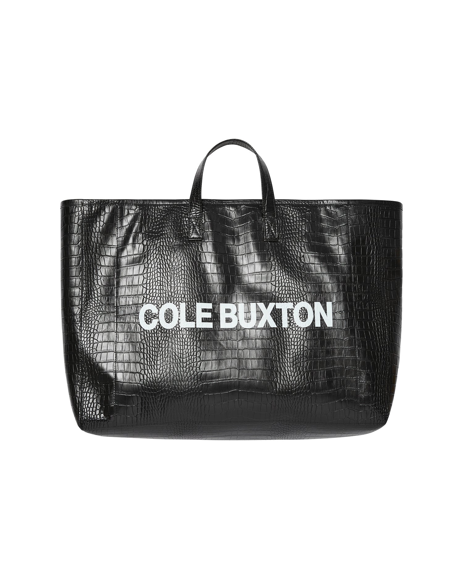 CROC LEATHER TOTE BAG