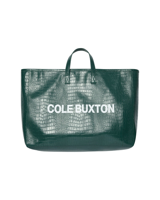 CROC LEATHER TOTE BAG
