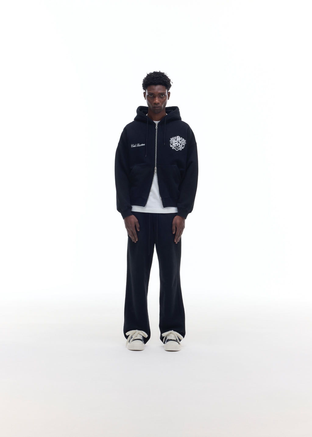 COLLEGIATE CREST ZIPPED HOODIE