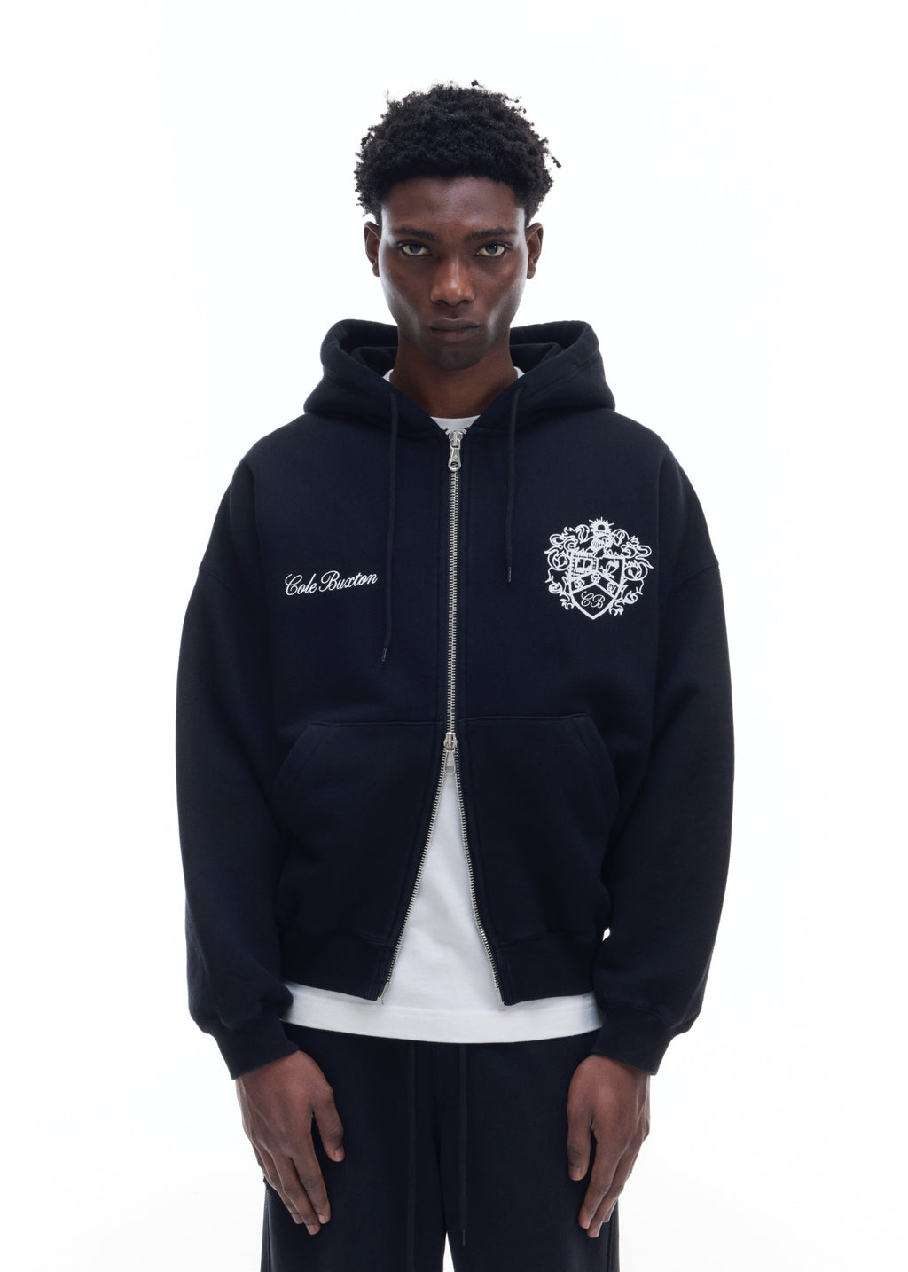 COLLEGIATE CREST ZIPPED HOODIE