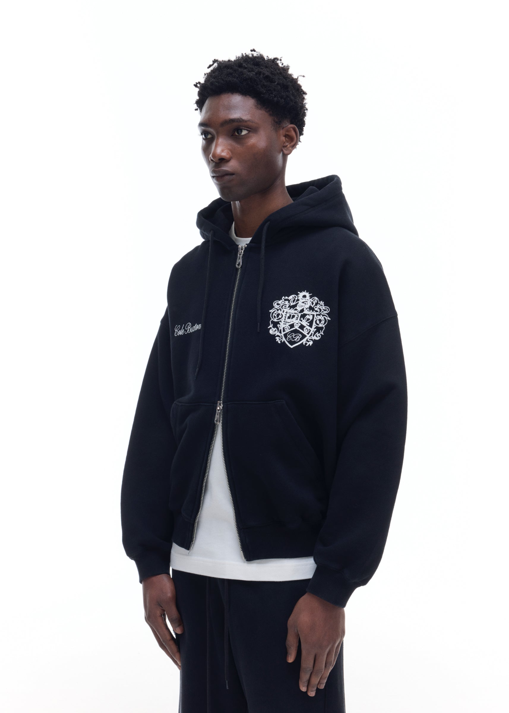 COLLEGIATE CREST ZIPPED HOODIE