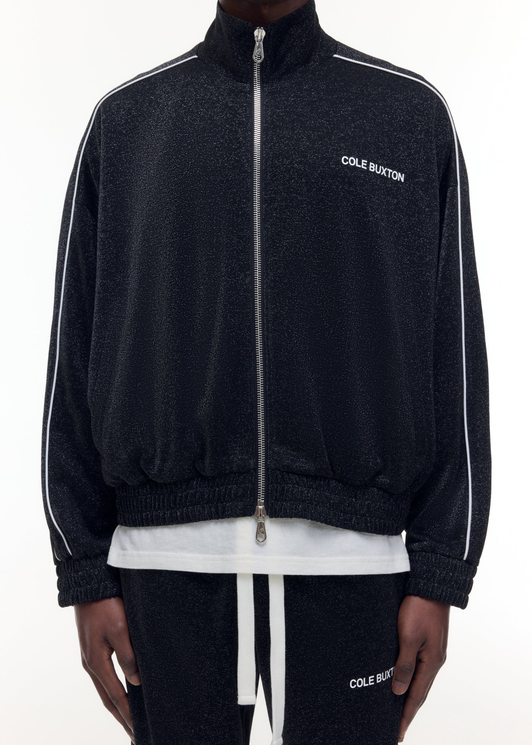 GLITTER PIPED TRACK JACKET