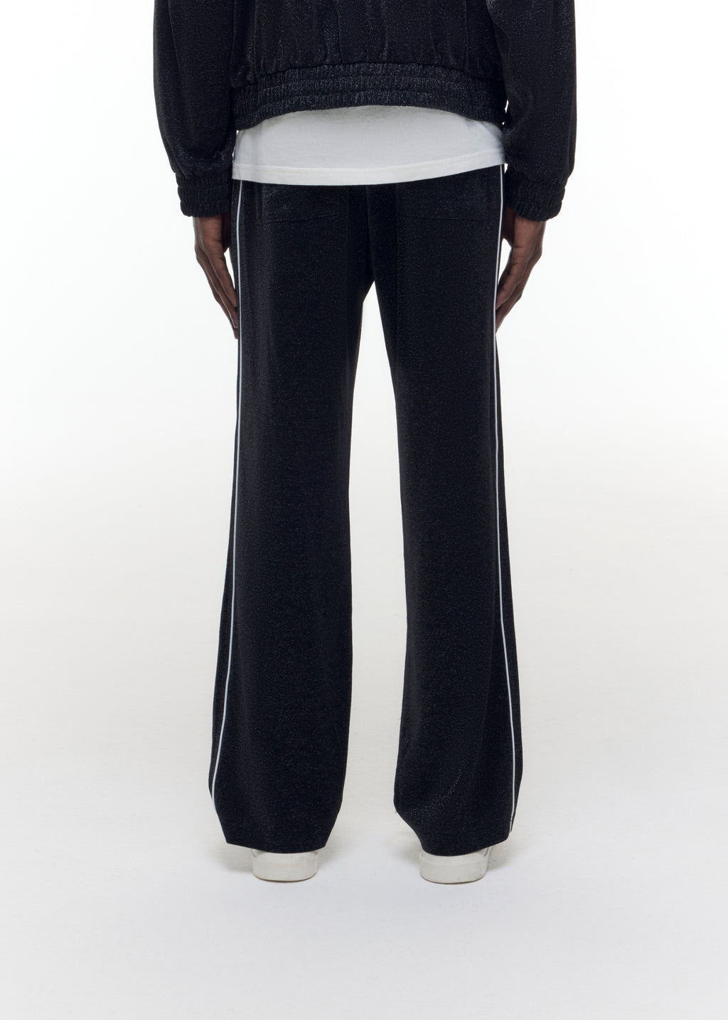 GLITTER PIPED TRACK PANTS