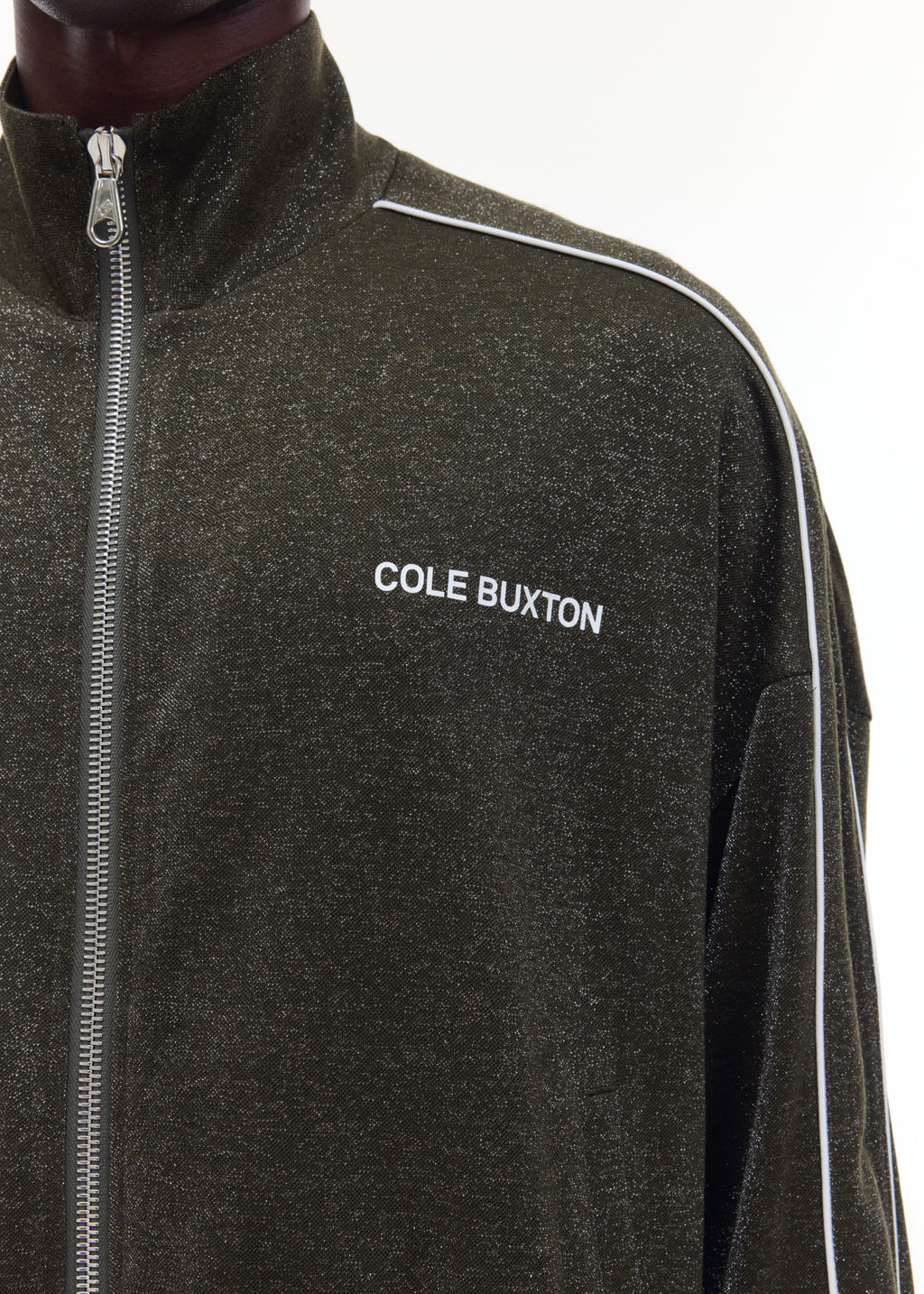 GLITTER PIPED TRACK JACKET