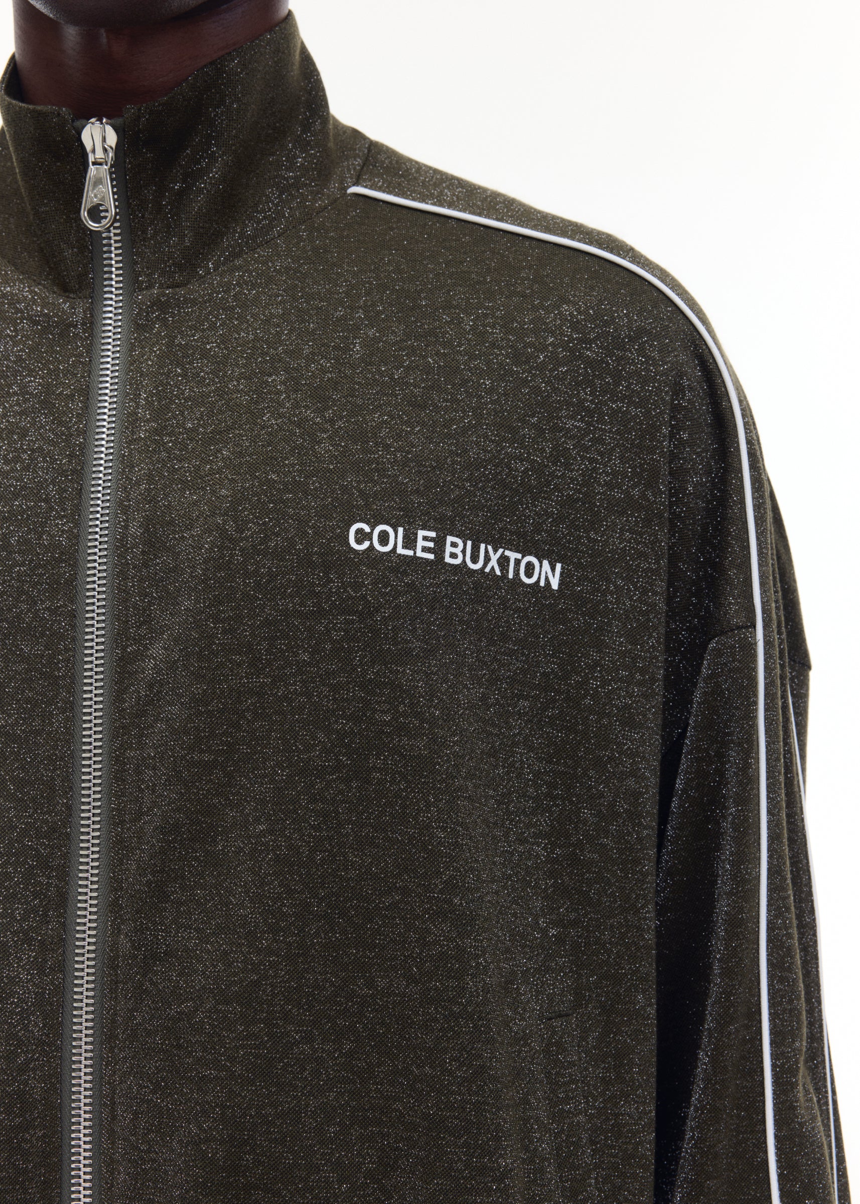 GLITTER PIPED TRACK JACKET