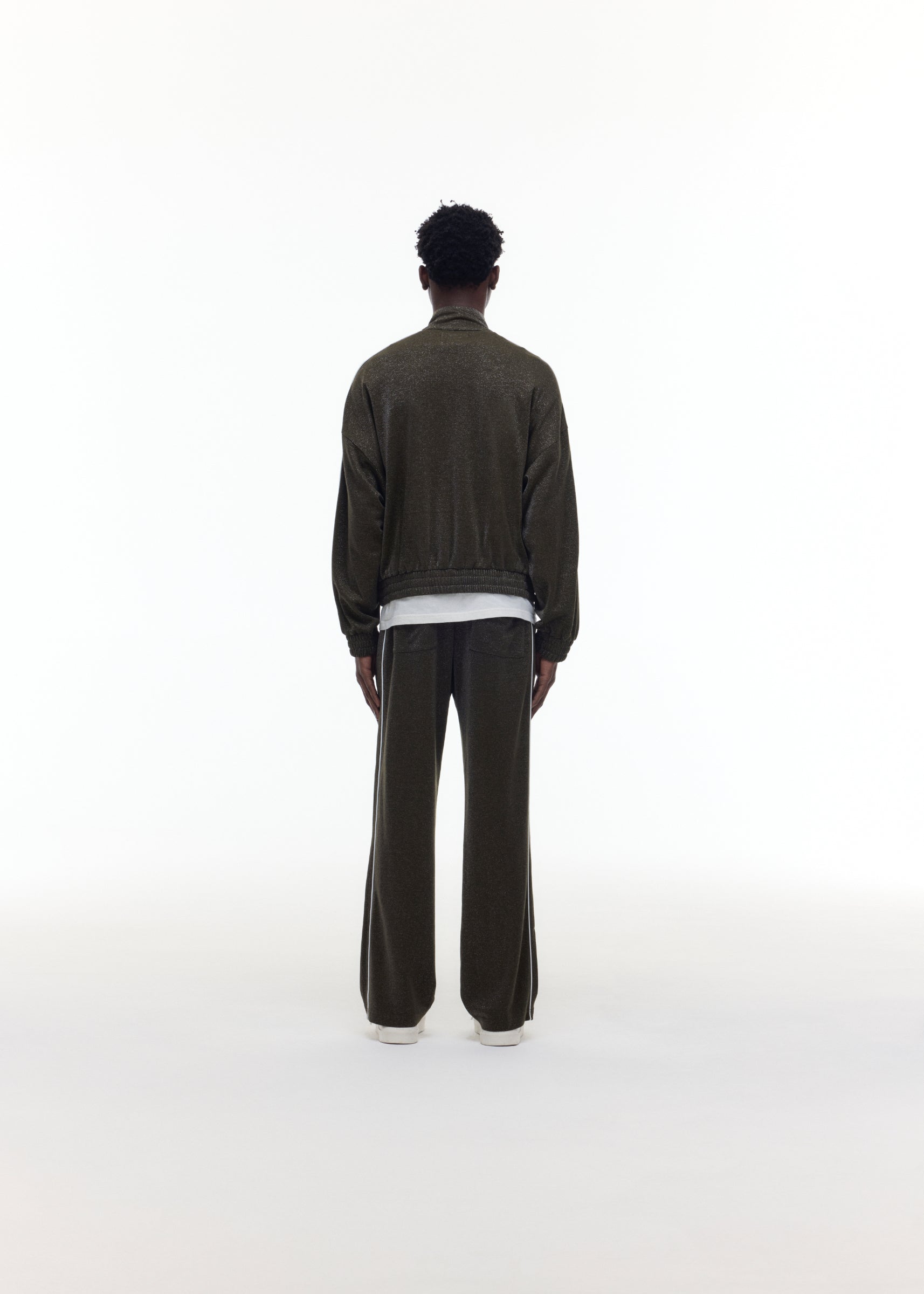 GLITTER PIPED TRACK JACKET