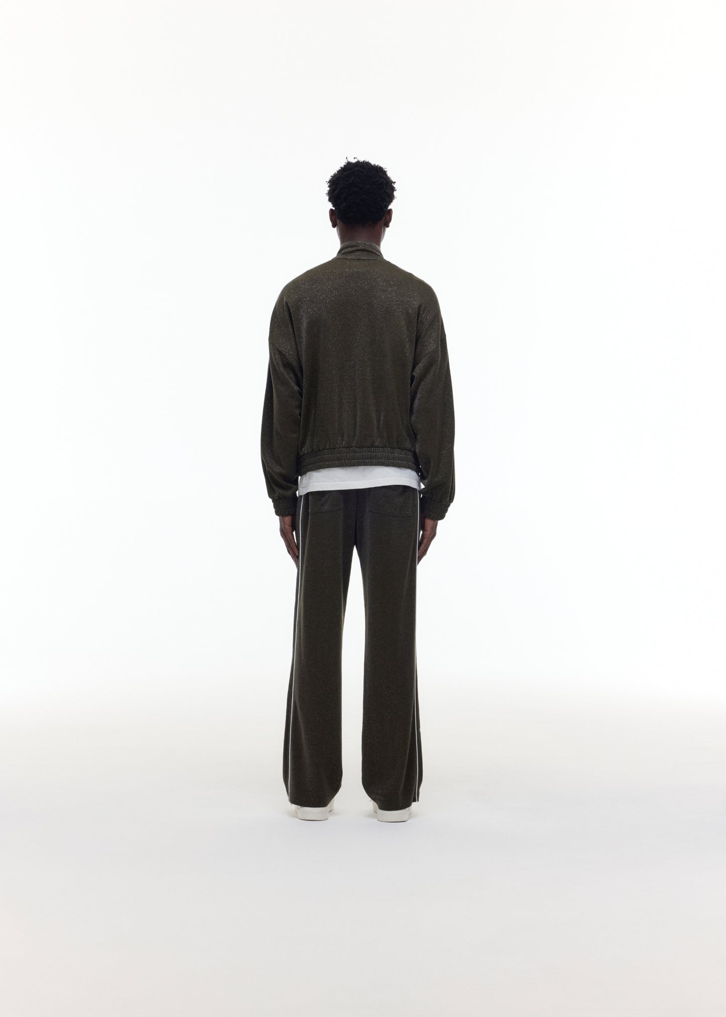 GLITTER PIPED TRACK PANTS