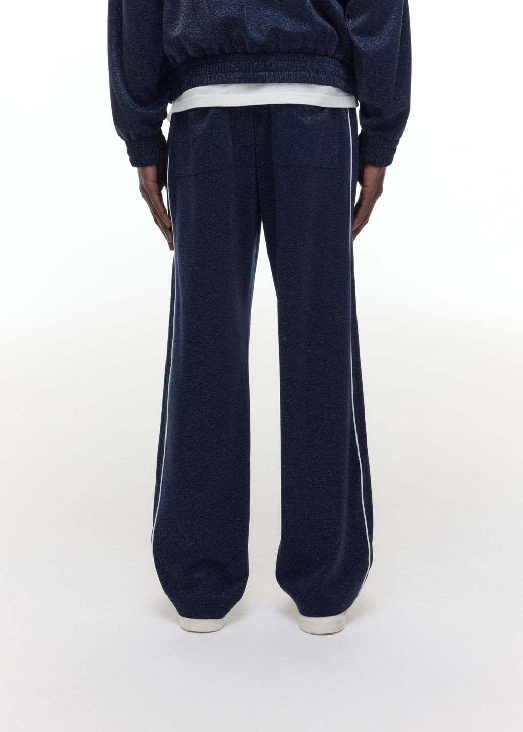 GLITTER PIPED TRACK PANTS