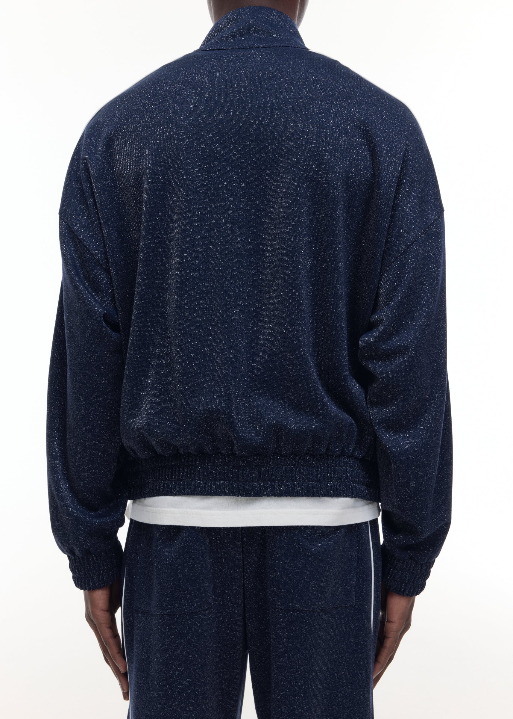 GLITTER PIPED TRACK JACKET