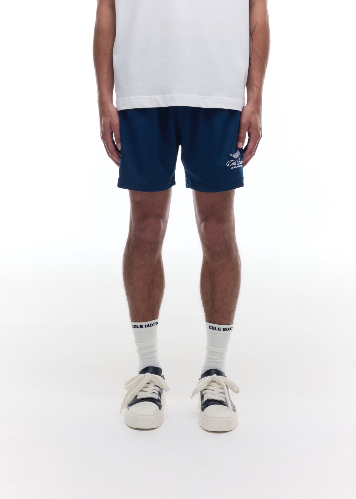 Cole Buxton | International Mesh Shorts | Mens | Polyester | Navy Blue