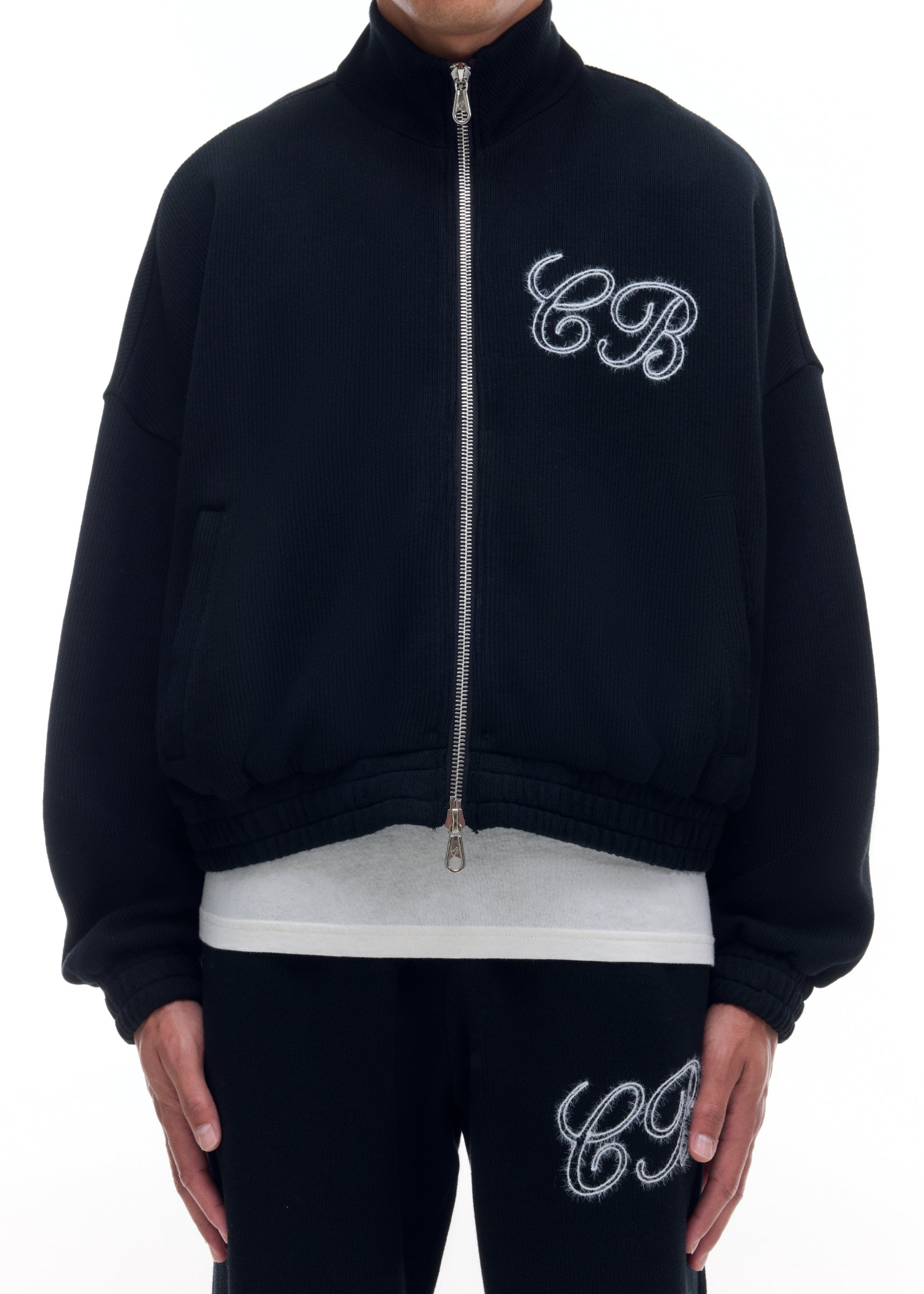 KNITTED TRACK JACKET