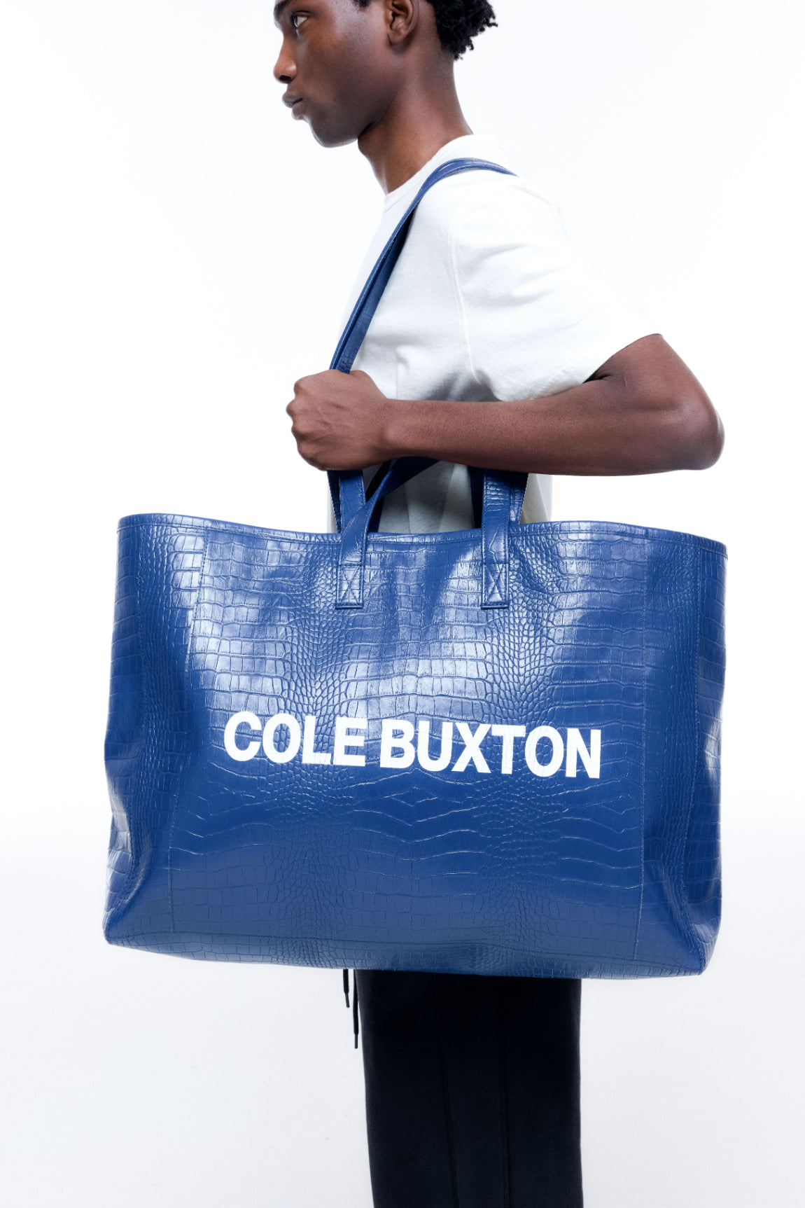 CROC LEATHER TOTE BAG