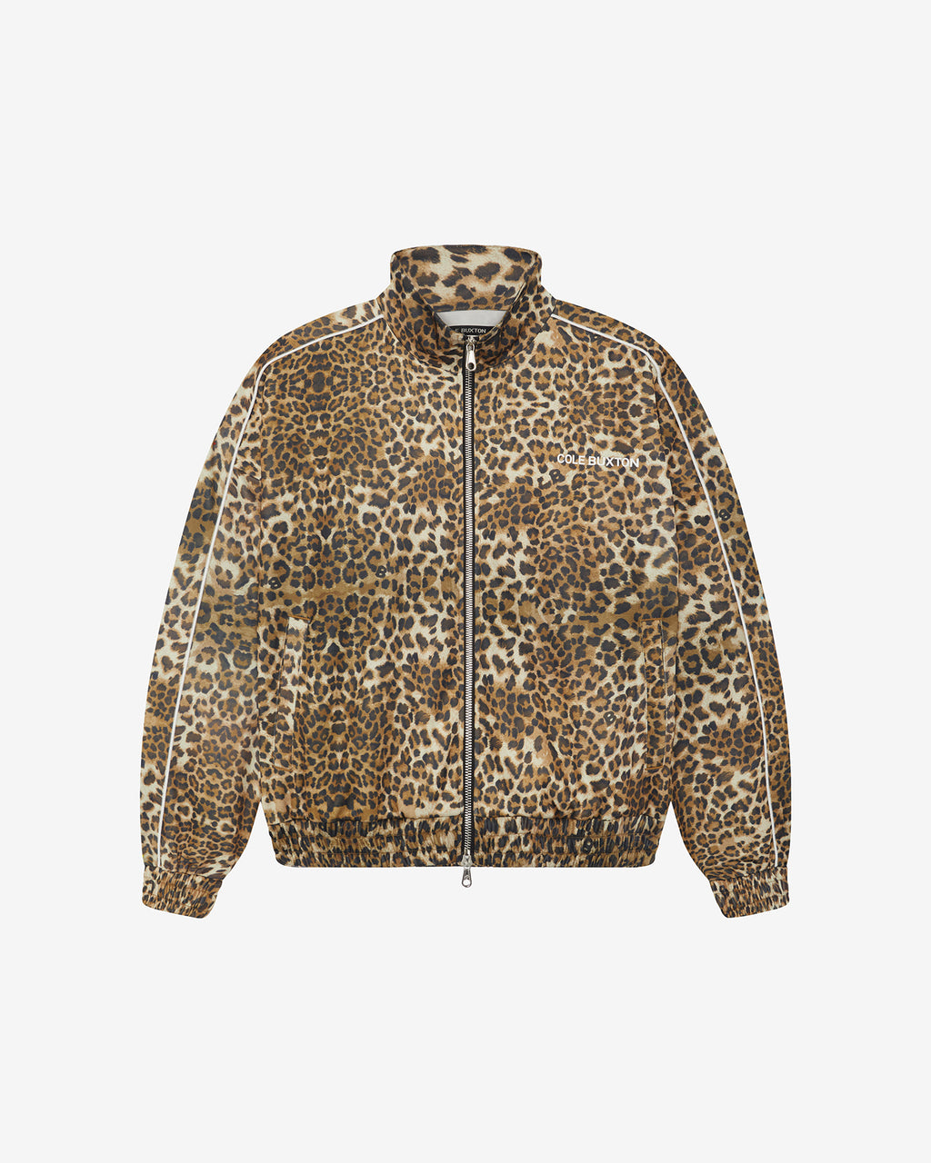 LEOPARD PIPED TRACK JACKET