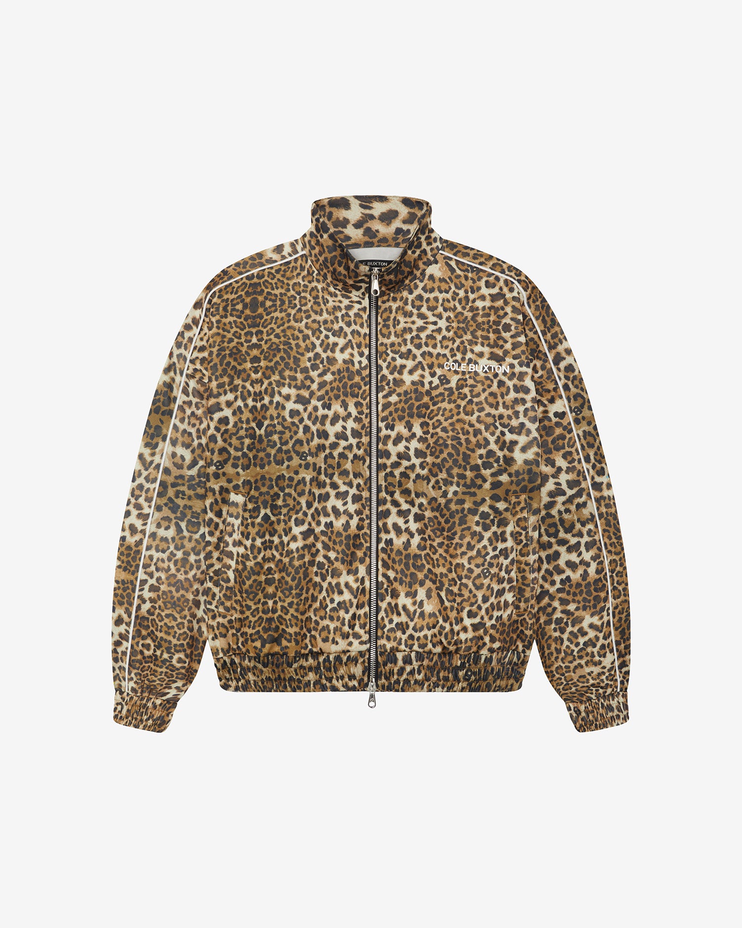 LEOPARD PIPED TRACK JACKET