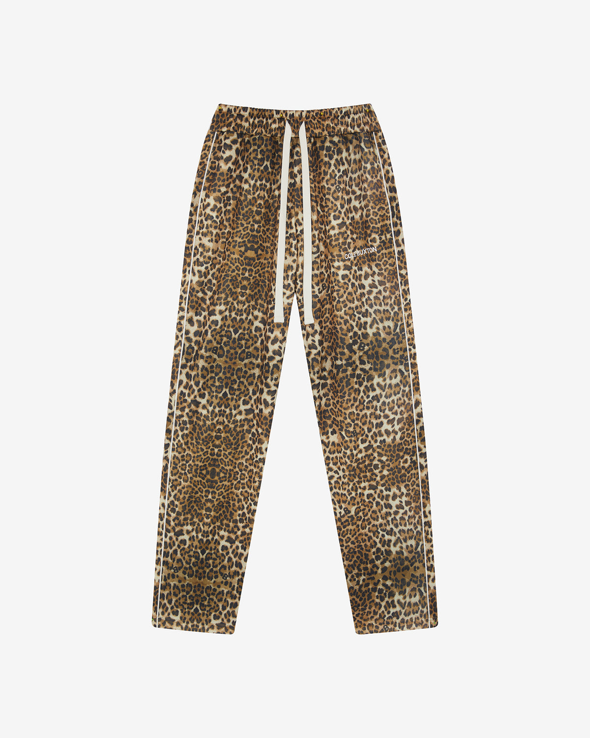 LEOPARD PIPED TRACK PANTS