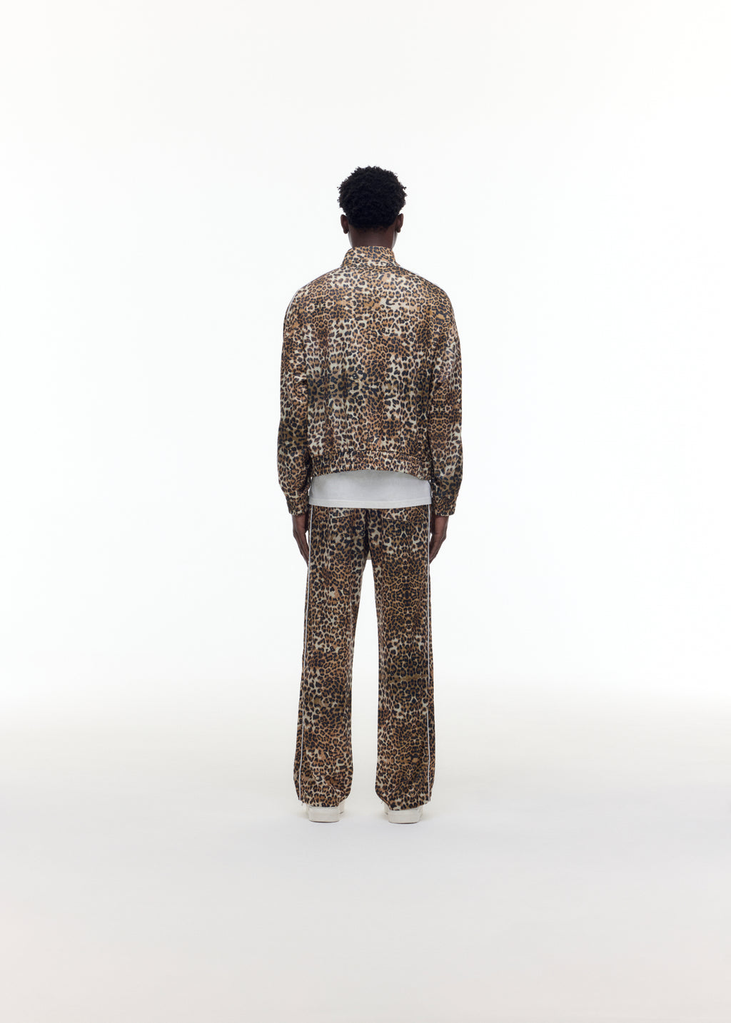 LEOPARD PIPED TRACK JACKET
