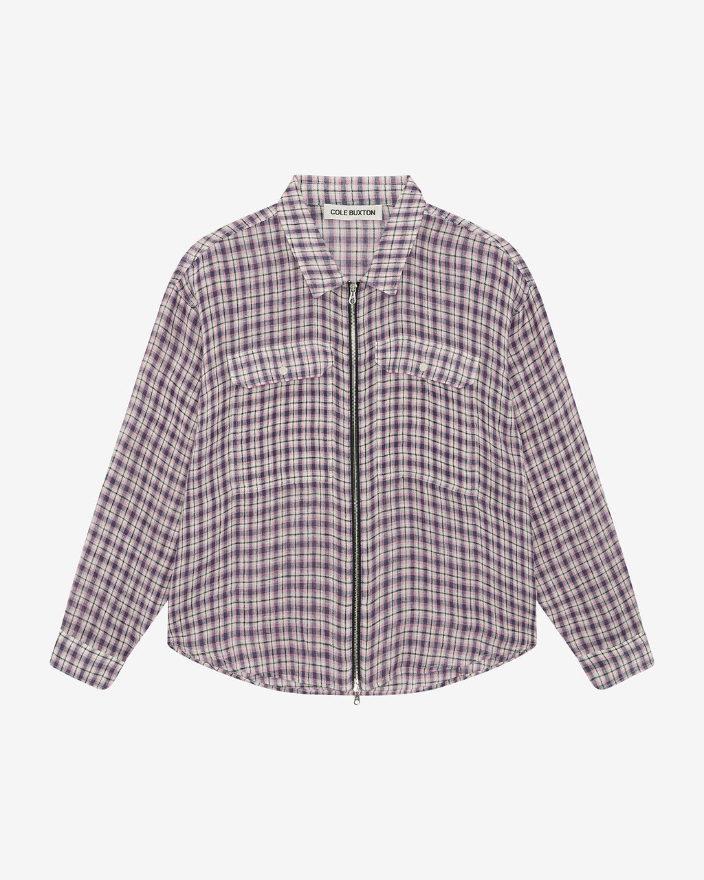 LINEN FLANNEL ZIPPED SHIRT
