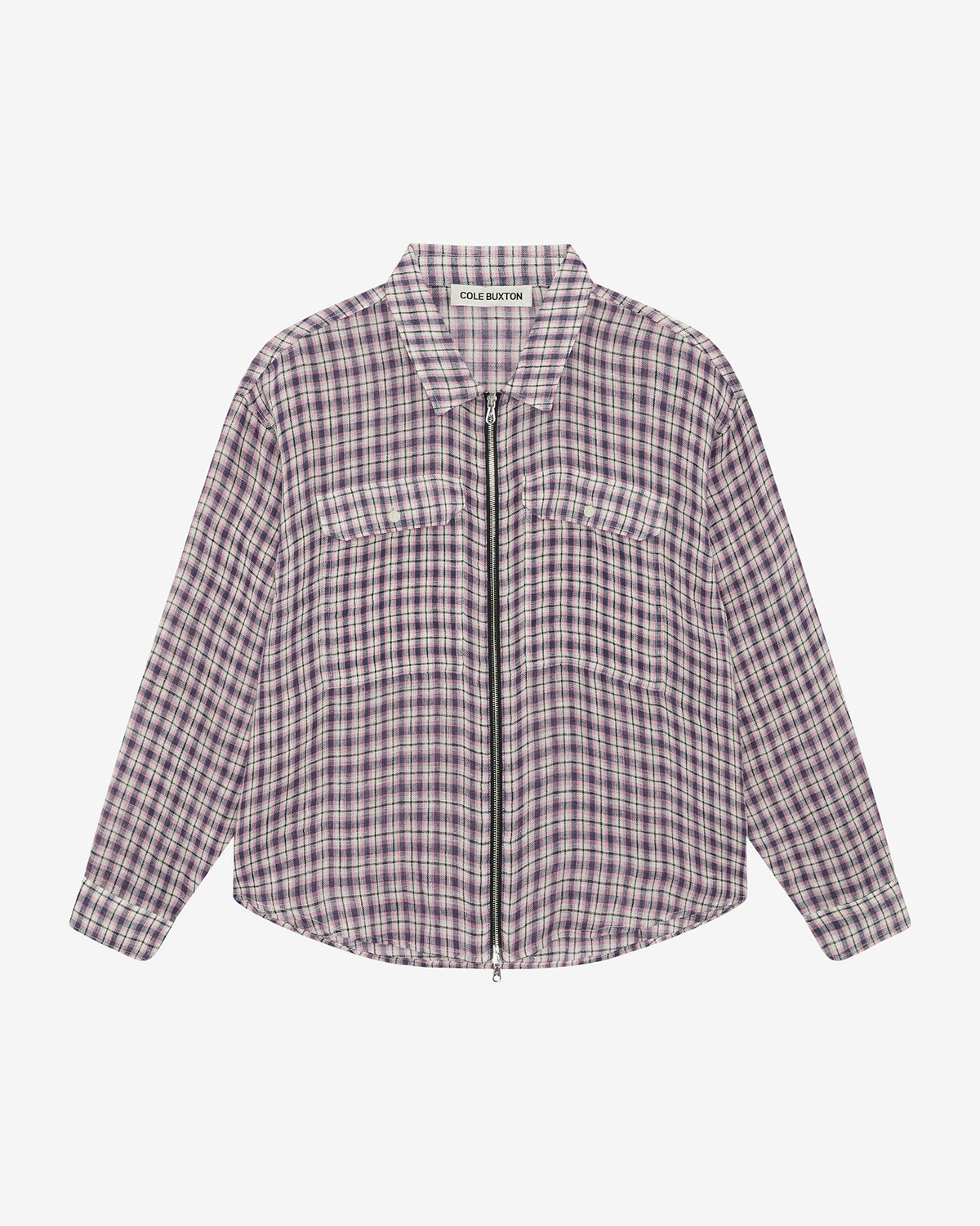 LINEN FLANNEL ZIPPED SHIRT