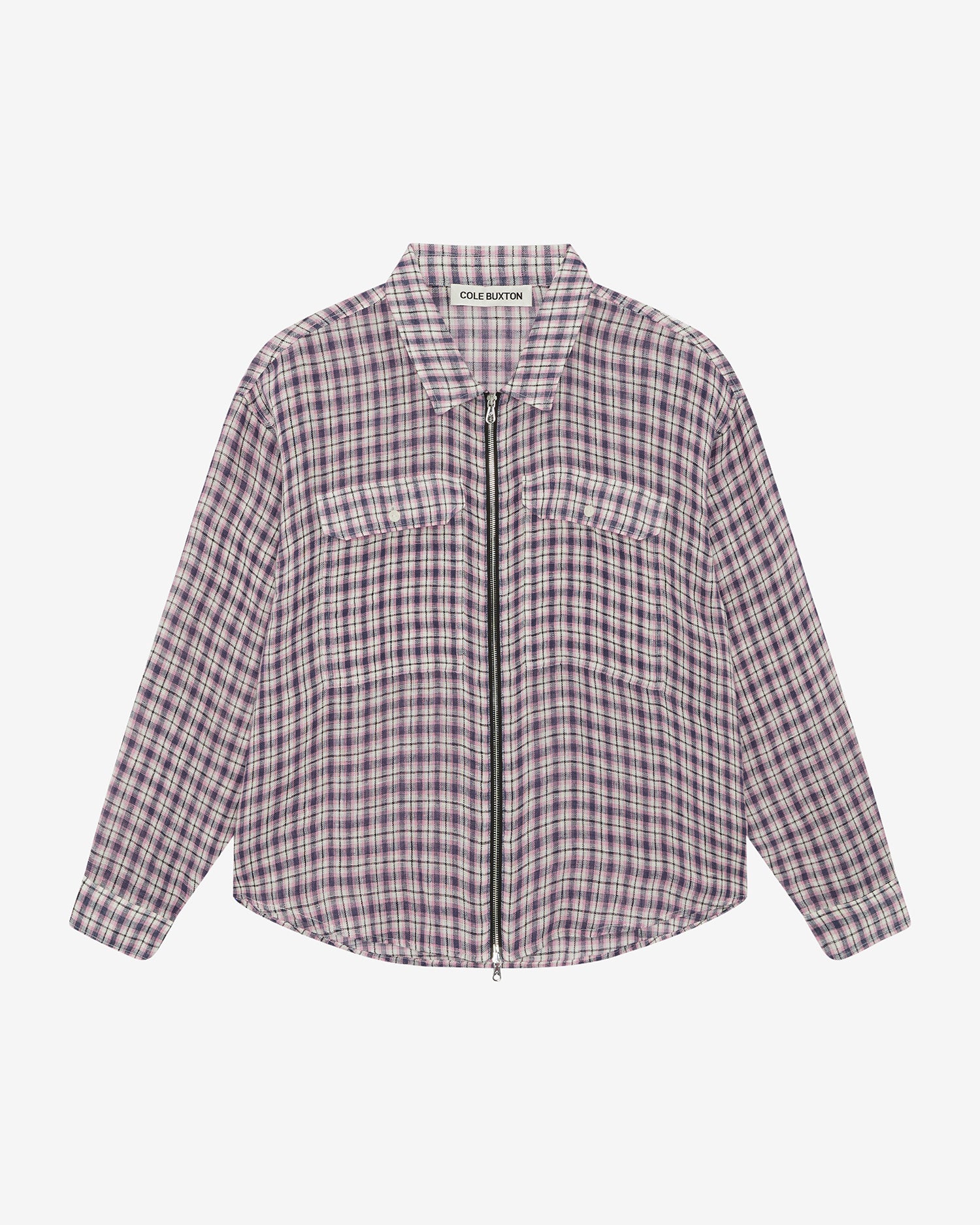 LINEN FLANNEL ZIPPED SHIRT