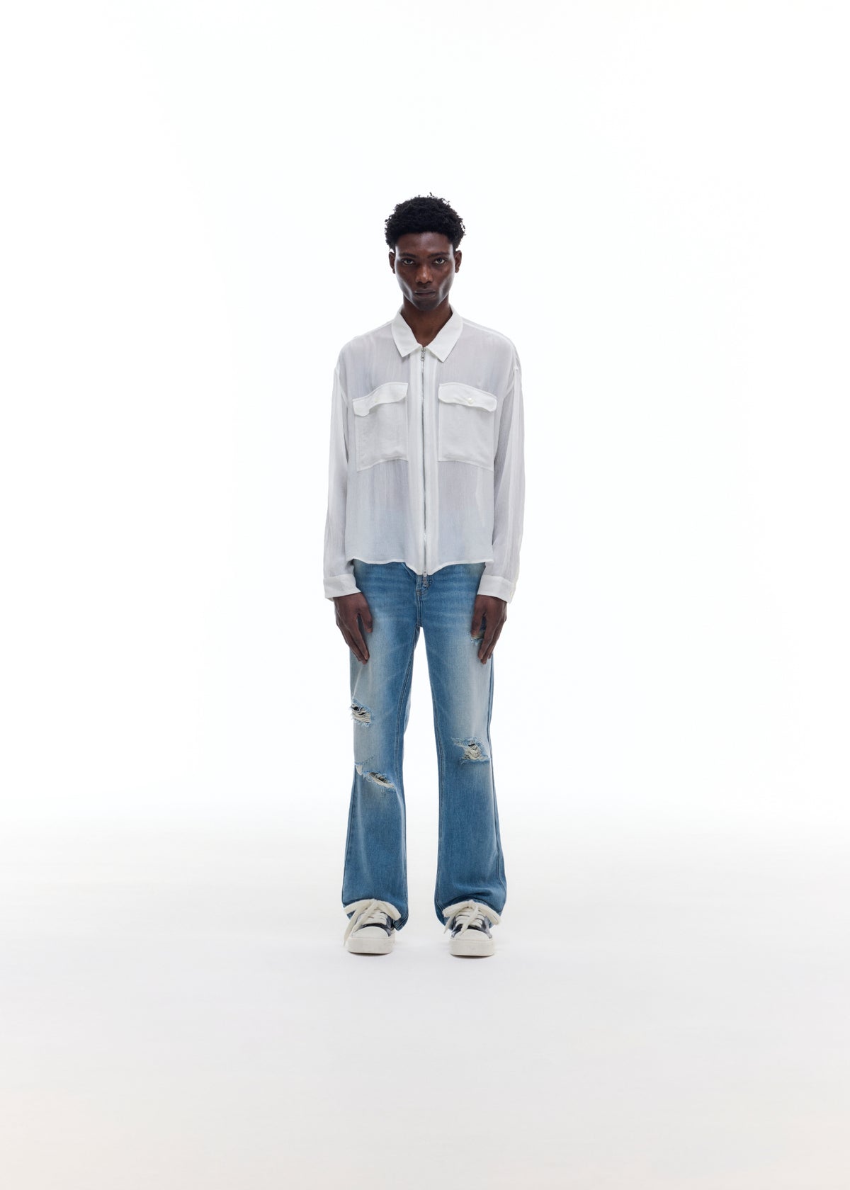 VISCOSE ZIPPED SHIRT