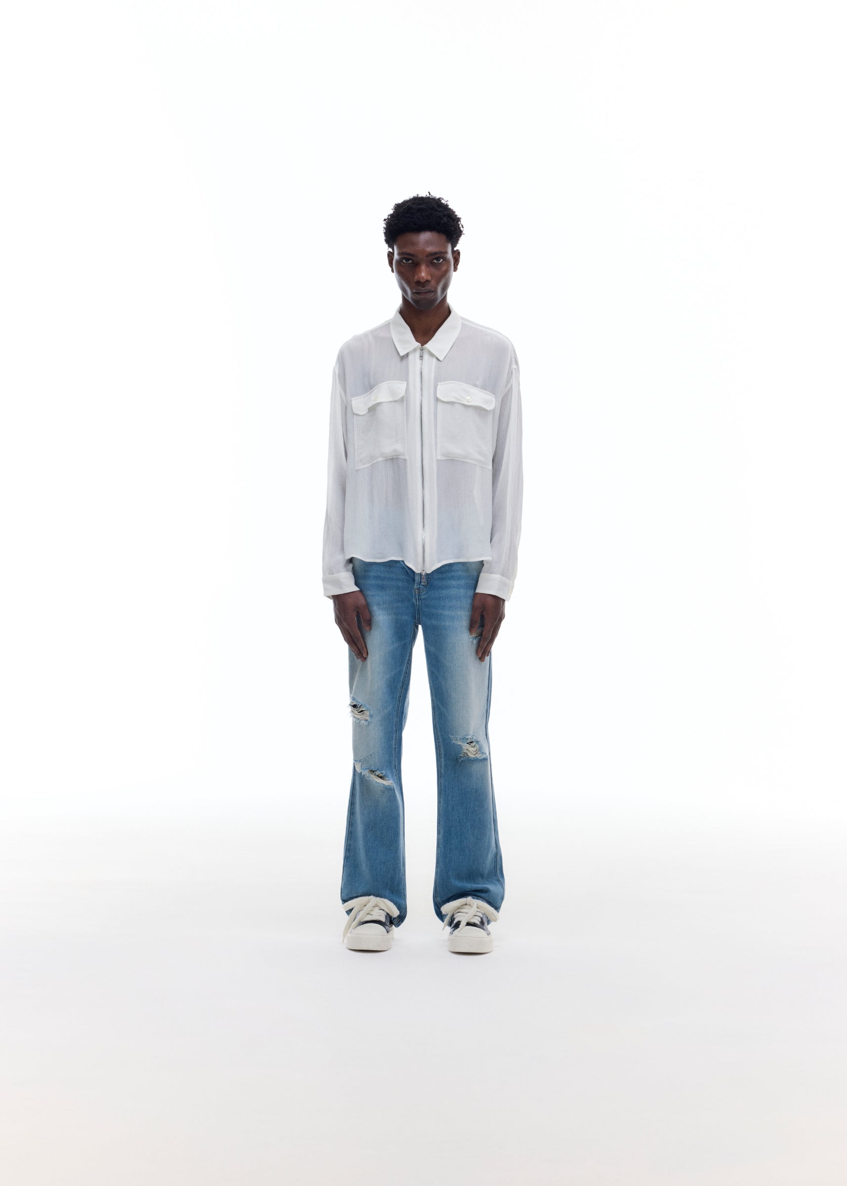 VISCOSE ZIPPED SHIRT