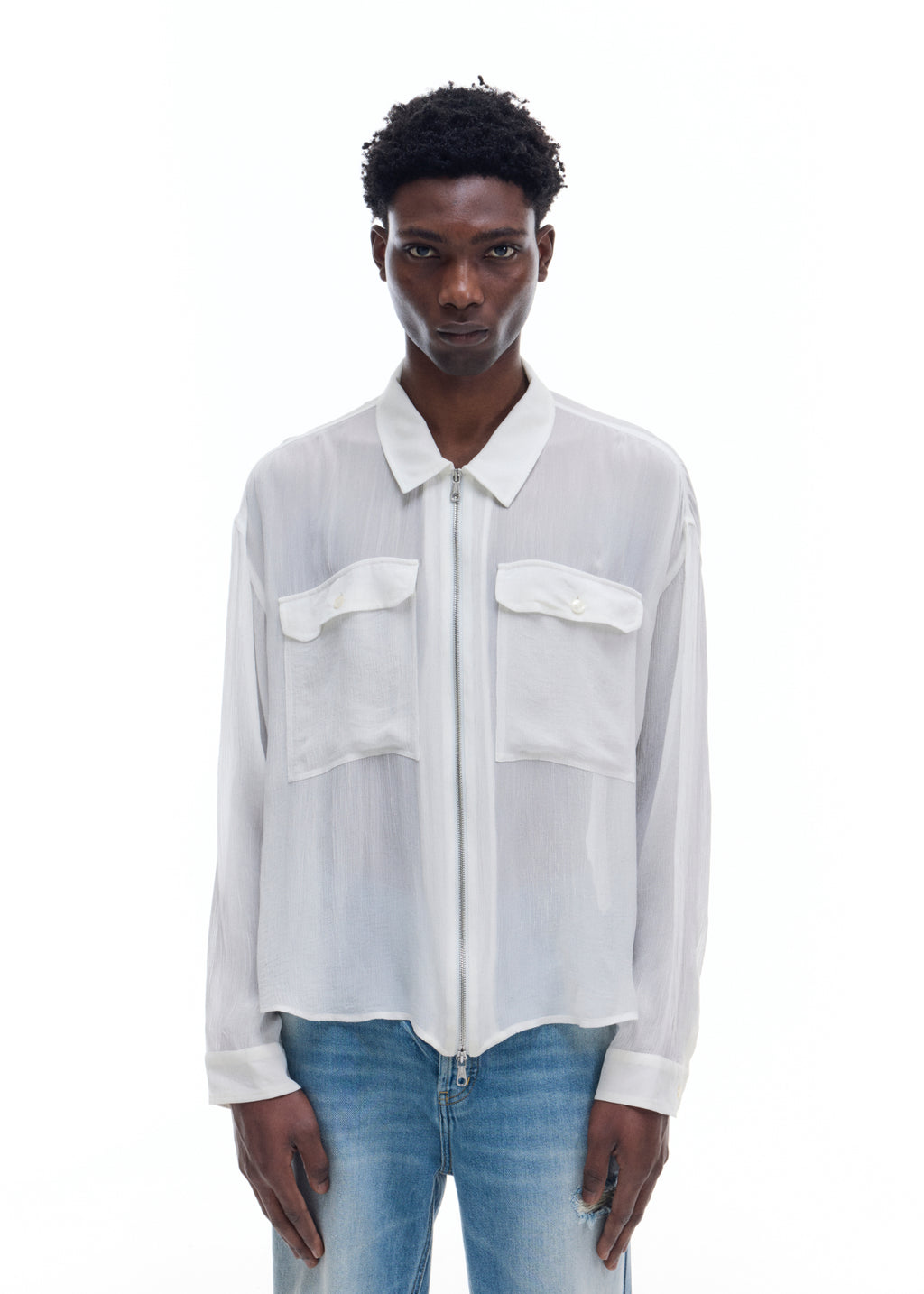 VISCOSE ZIPPED SHIRT